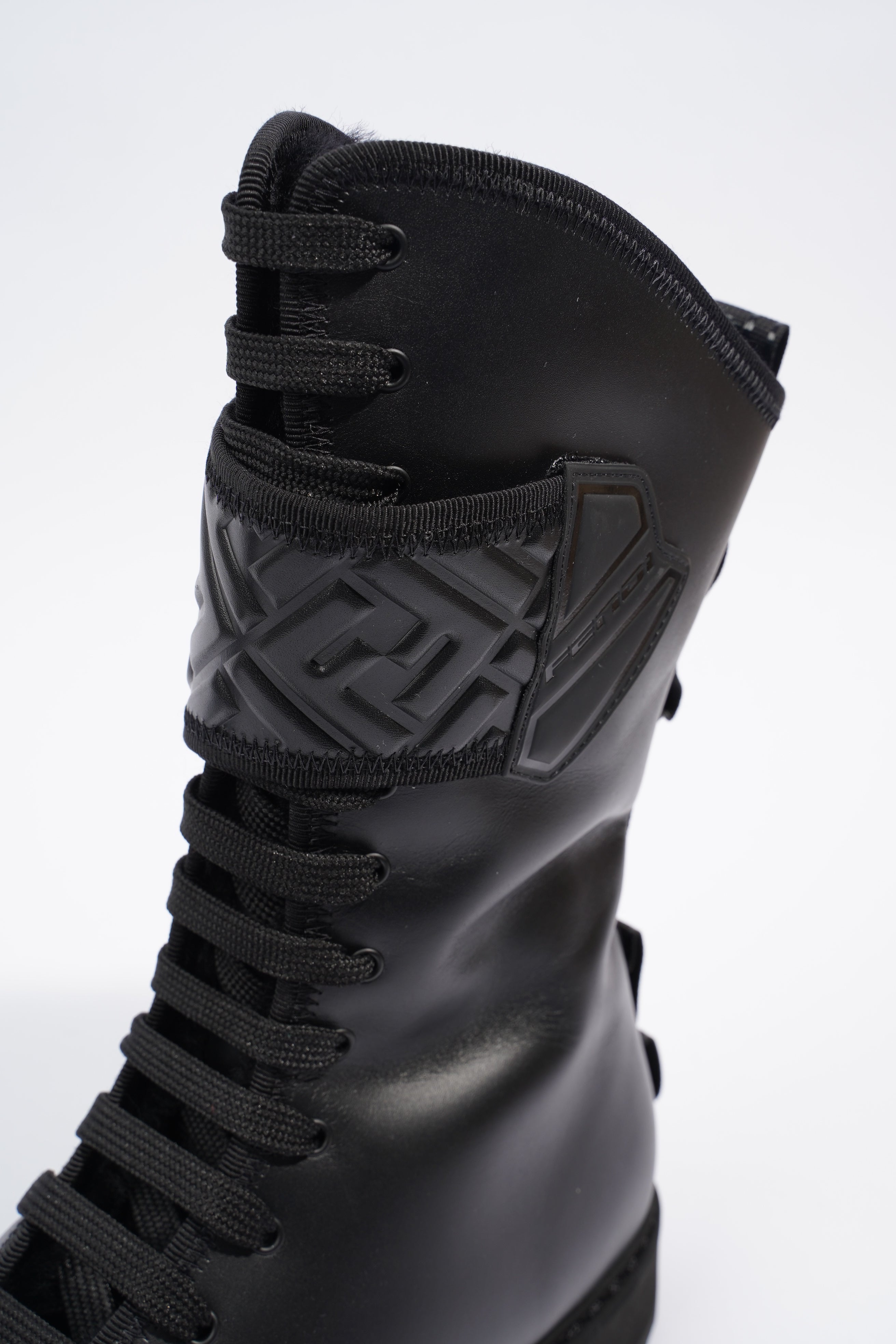 Fendi Womens Biker Boot Black Leather EU 39 / UK 6