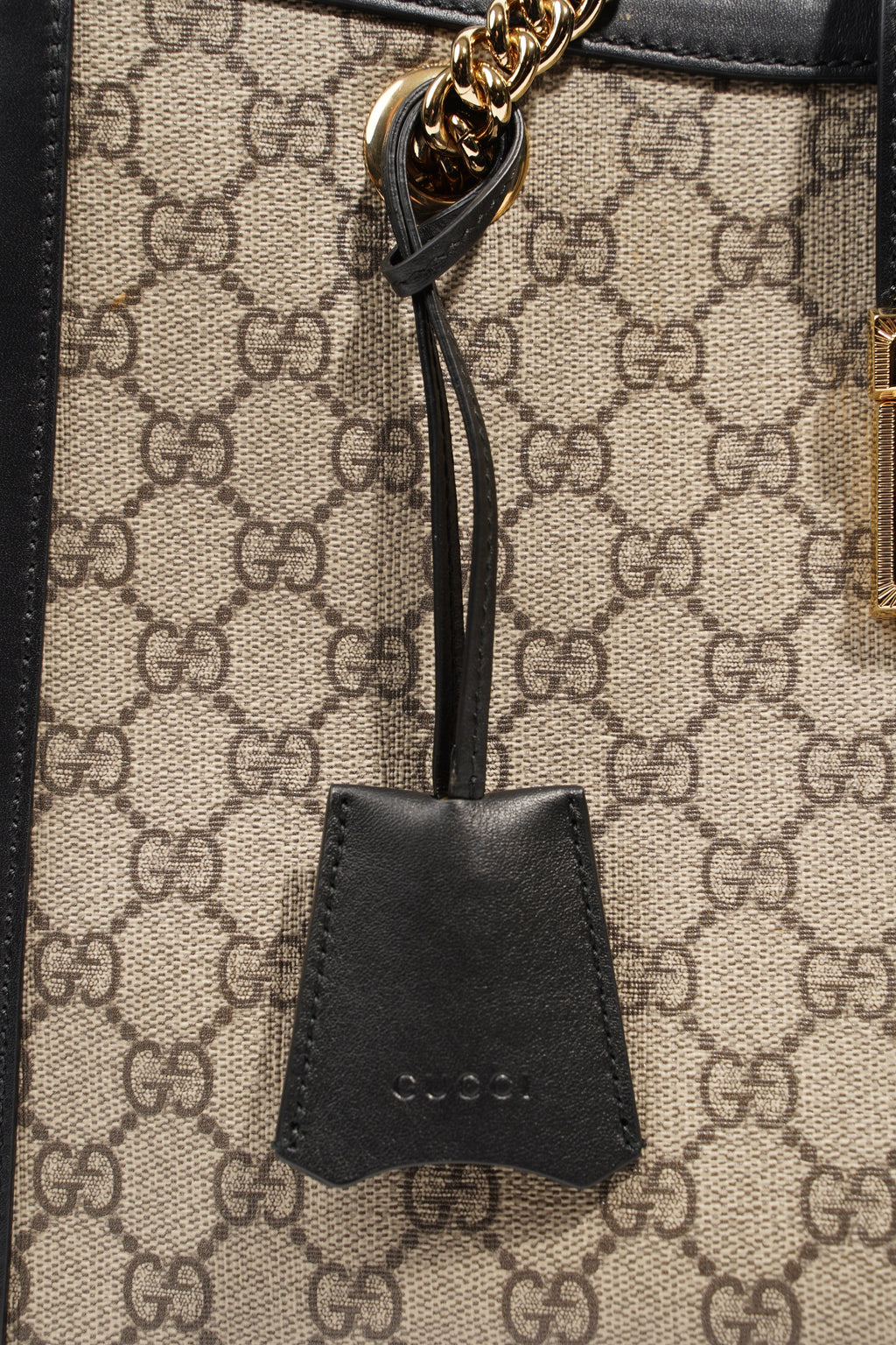 Gucci Womens Padlock Bag Supreme Black Medium
