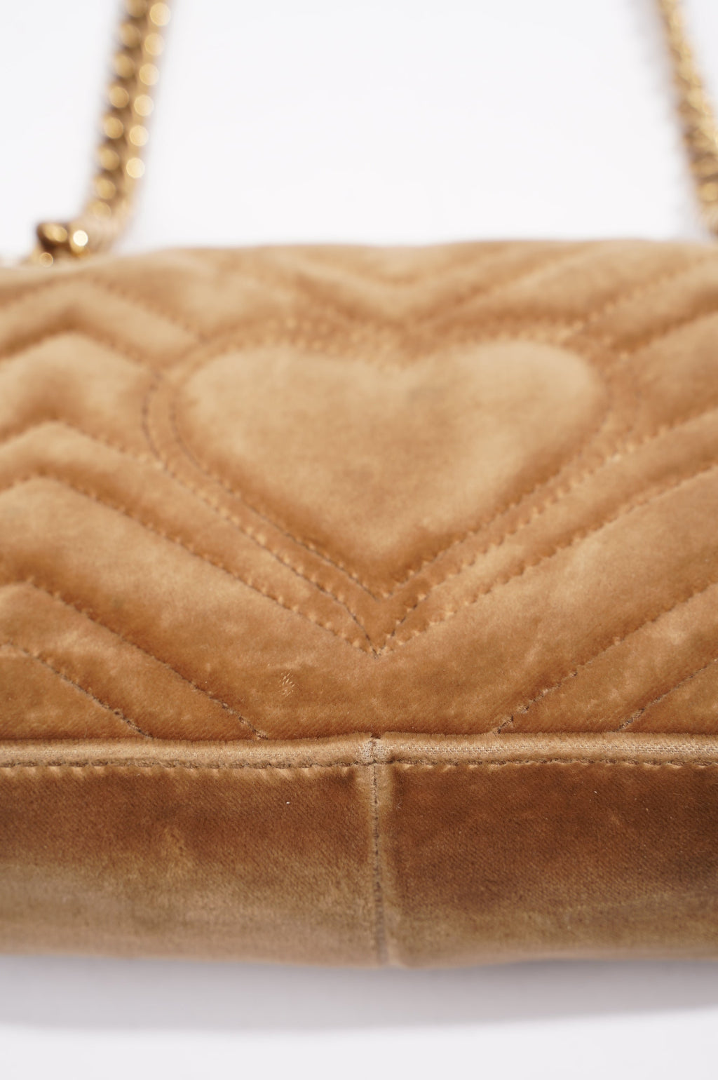 Gucci Womens GG Marmont Flap Bag Caramel Small