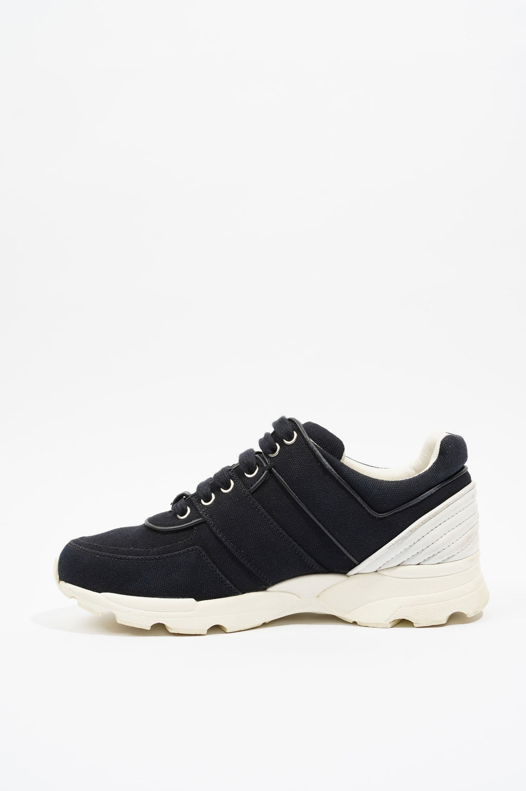 Chanel Womens Tennis Trainer Black / White EU 37 / UK 4