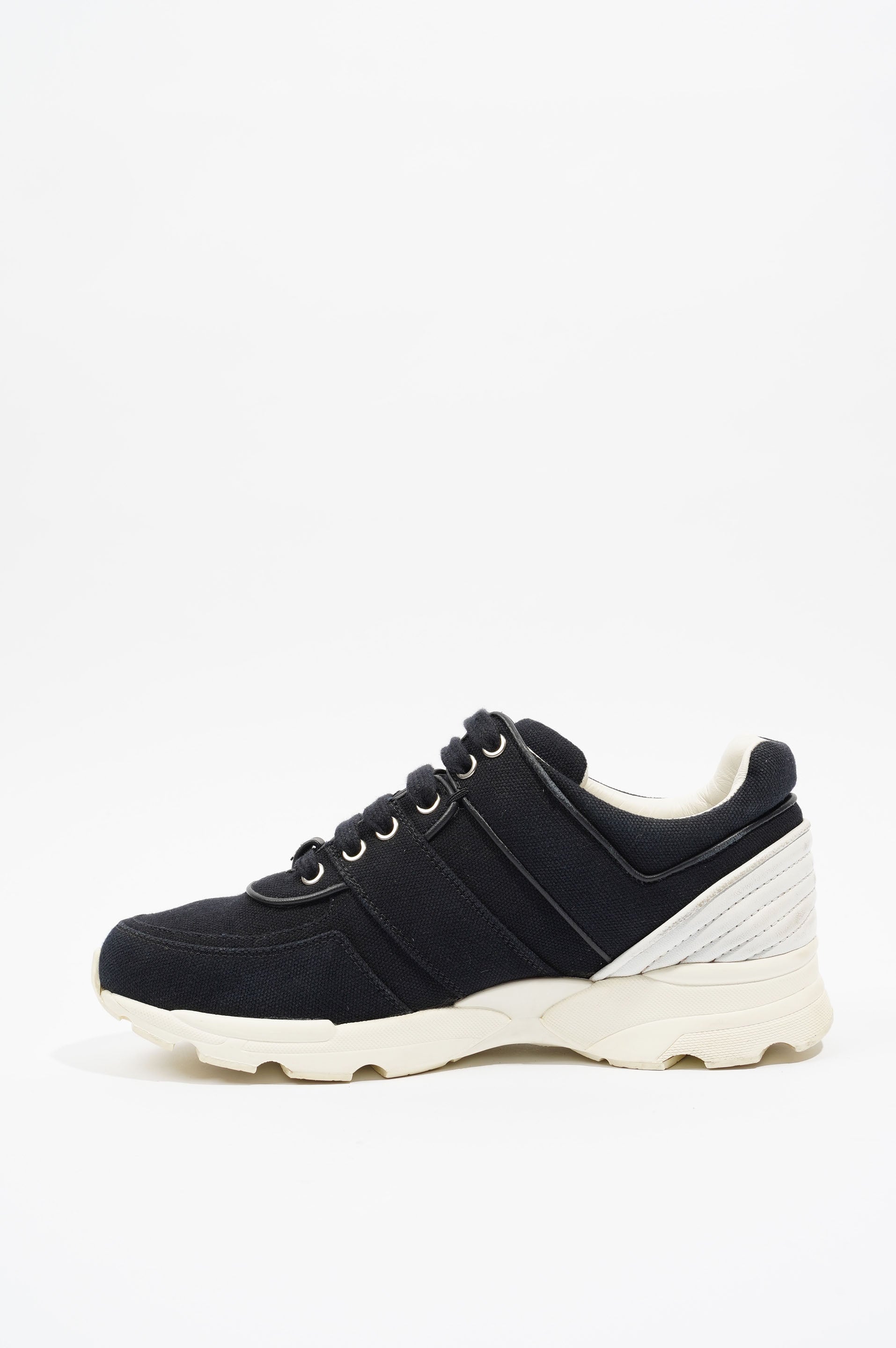 Chanel Womens Tennis Trainer Black / White EU 37 / UK 4