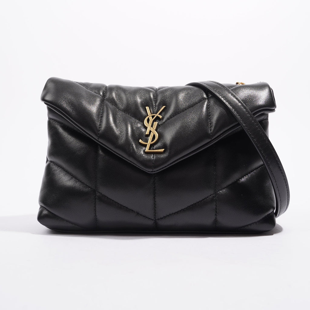 Saint Laurent Womens Loulou Toy Puffer Bag Black