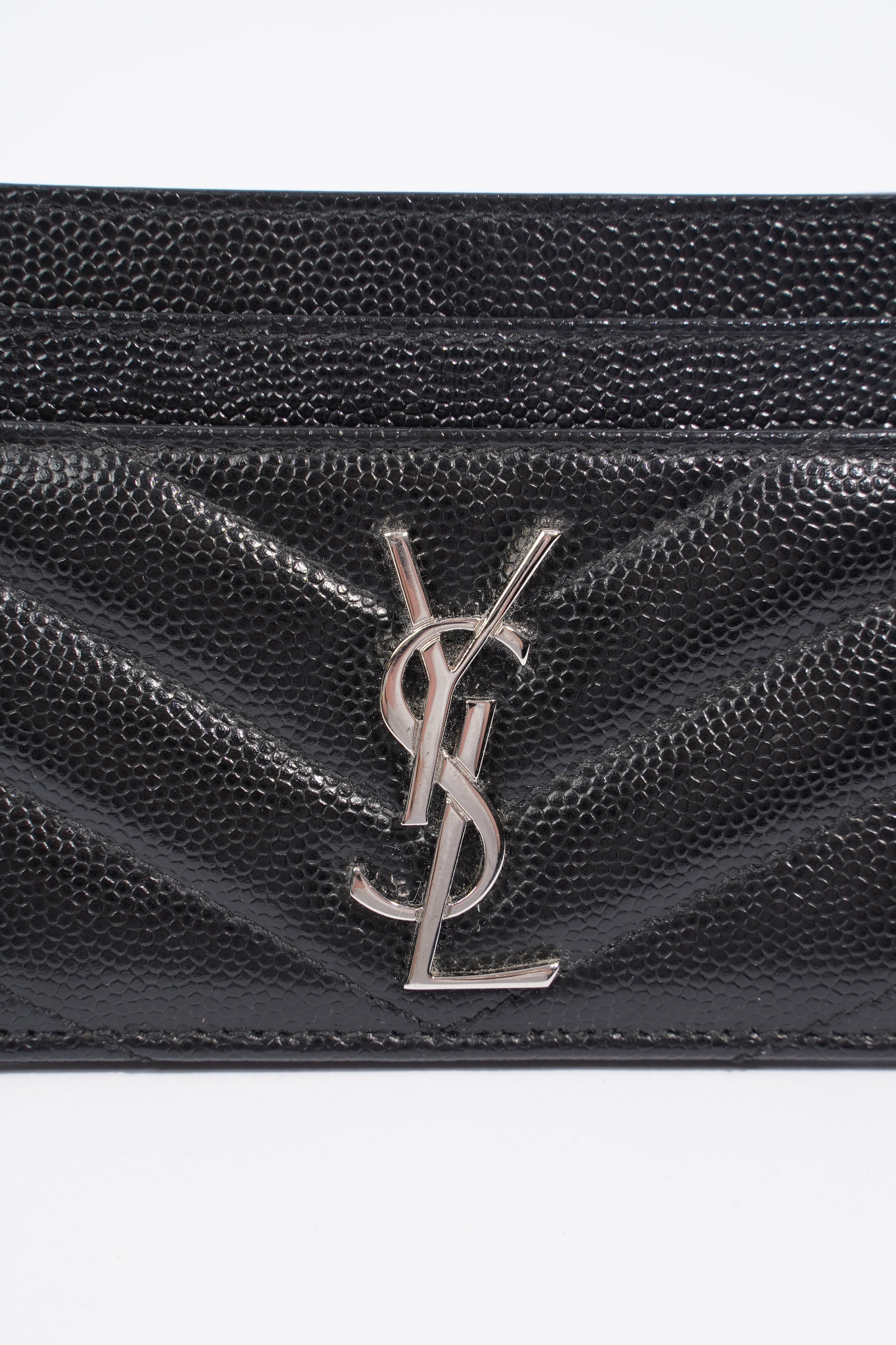 Saint Laurent Womens Card Holder Black Leather