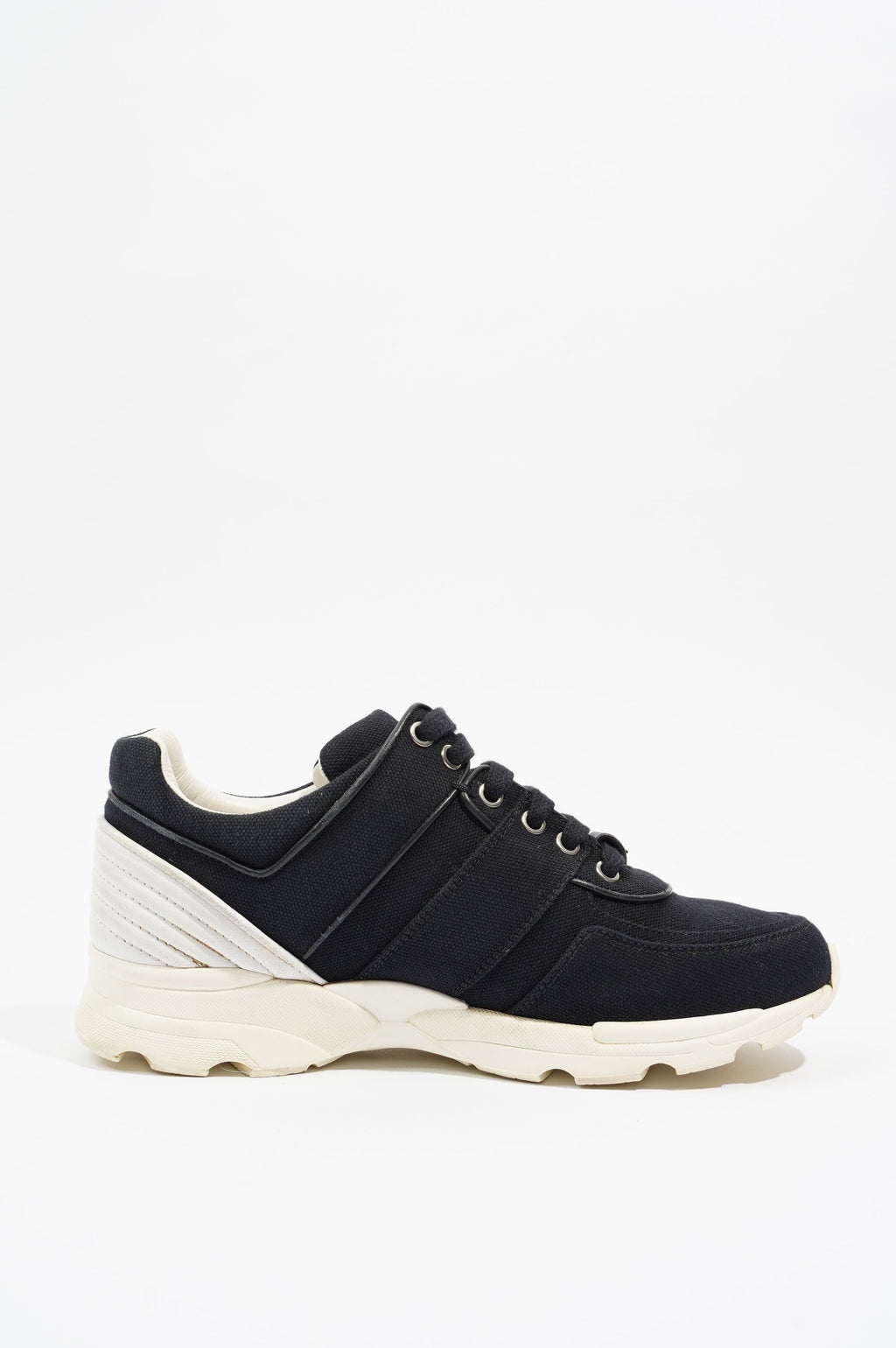 Chanel Womens Tennis Trainer Black / White EU 37 / UK 4