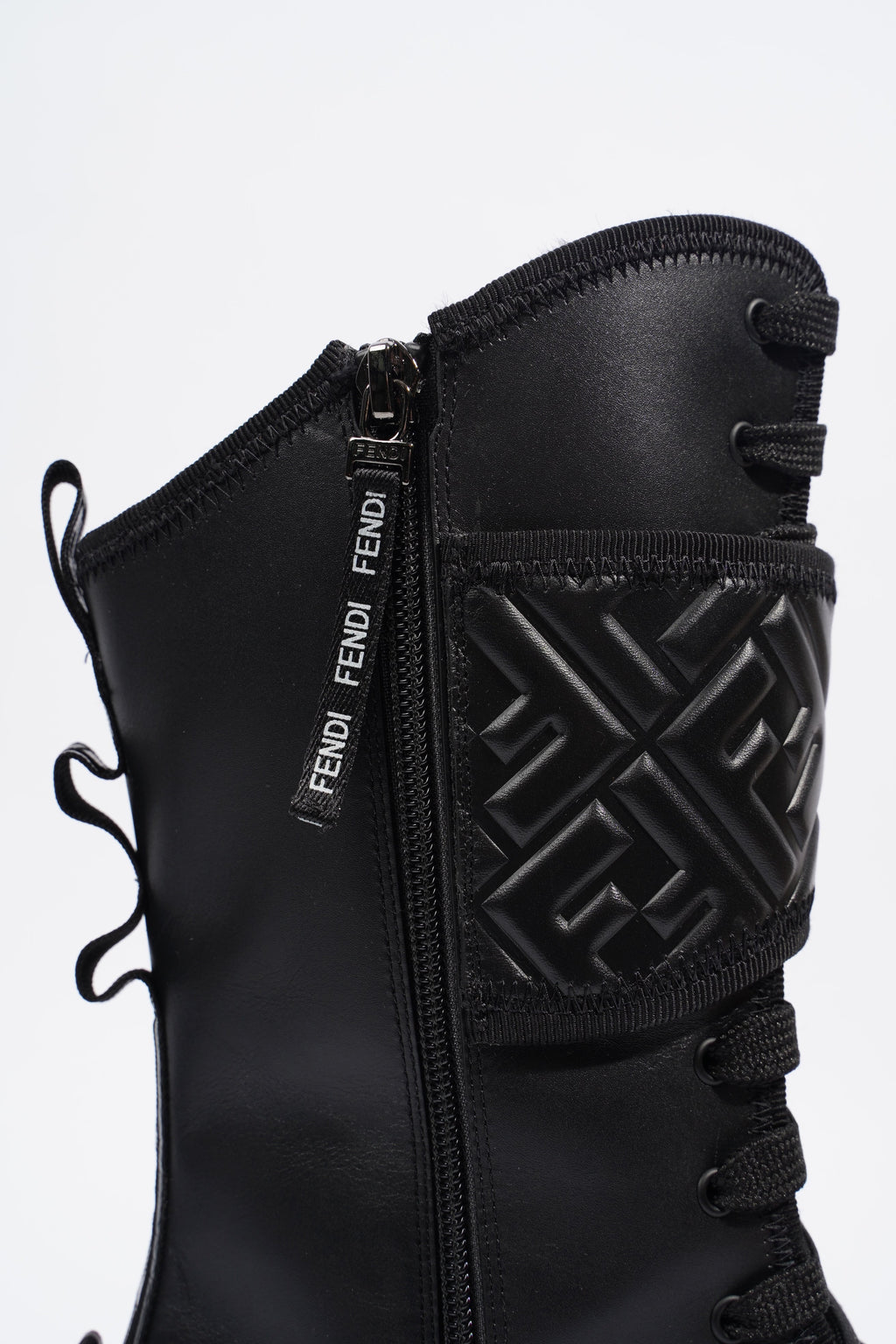 Fendi Womens Biker Boot Black Leather EU 39 / UK 6