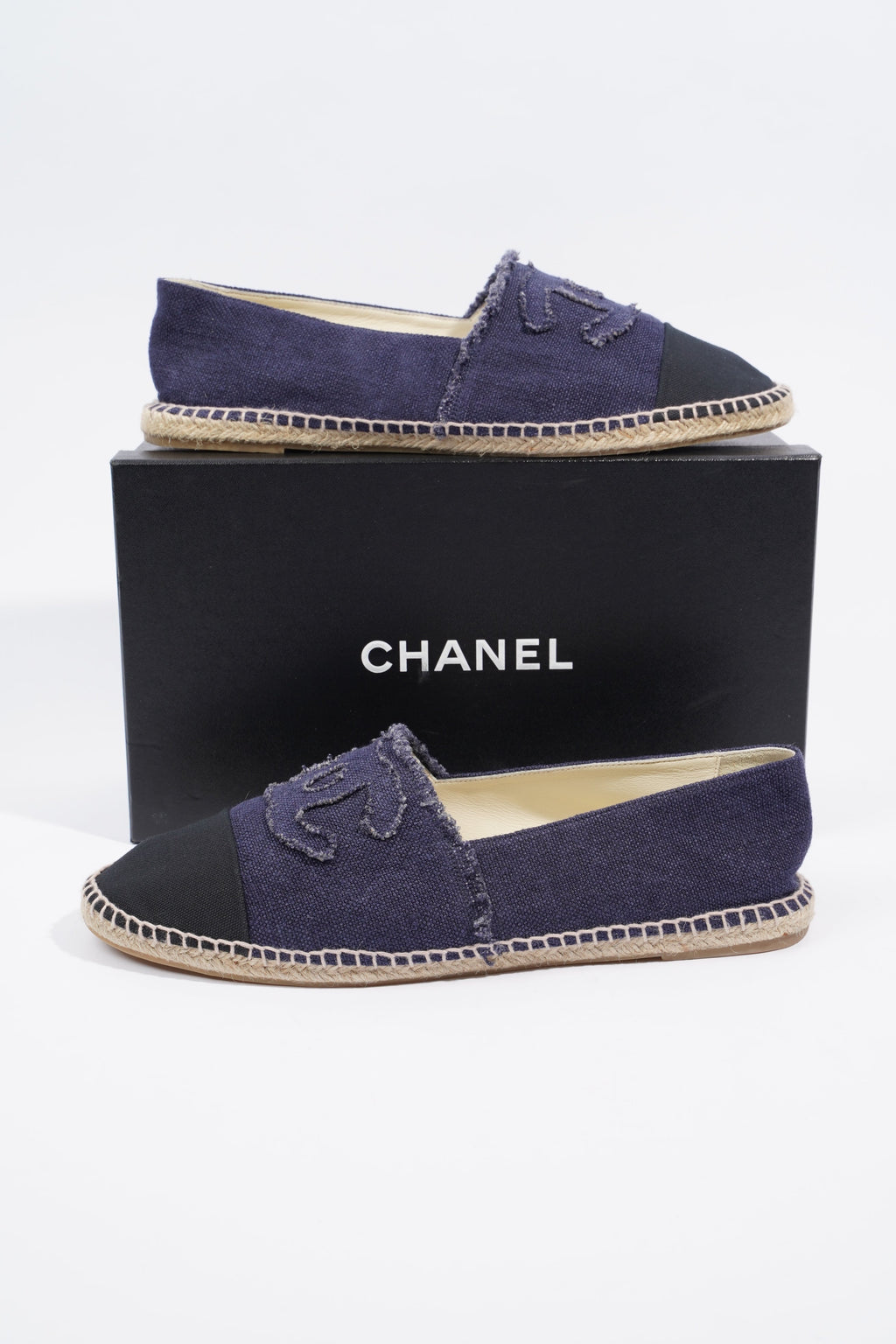 Chanel CC Logo Espadrilles Navy / Black EU 46 / UK 12