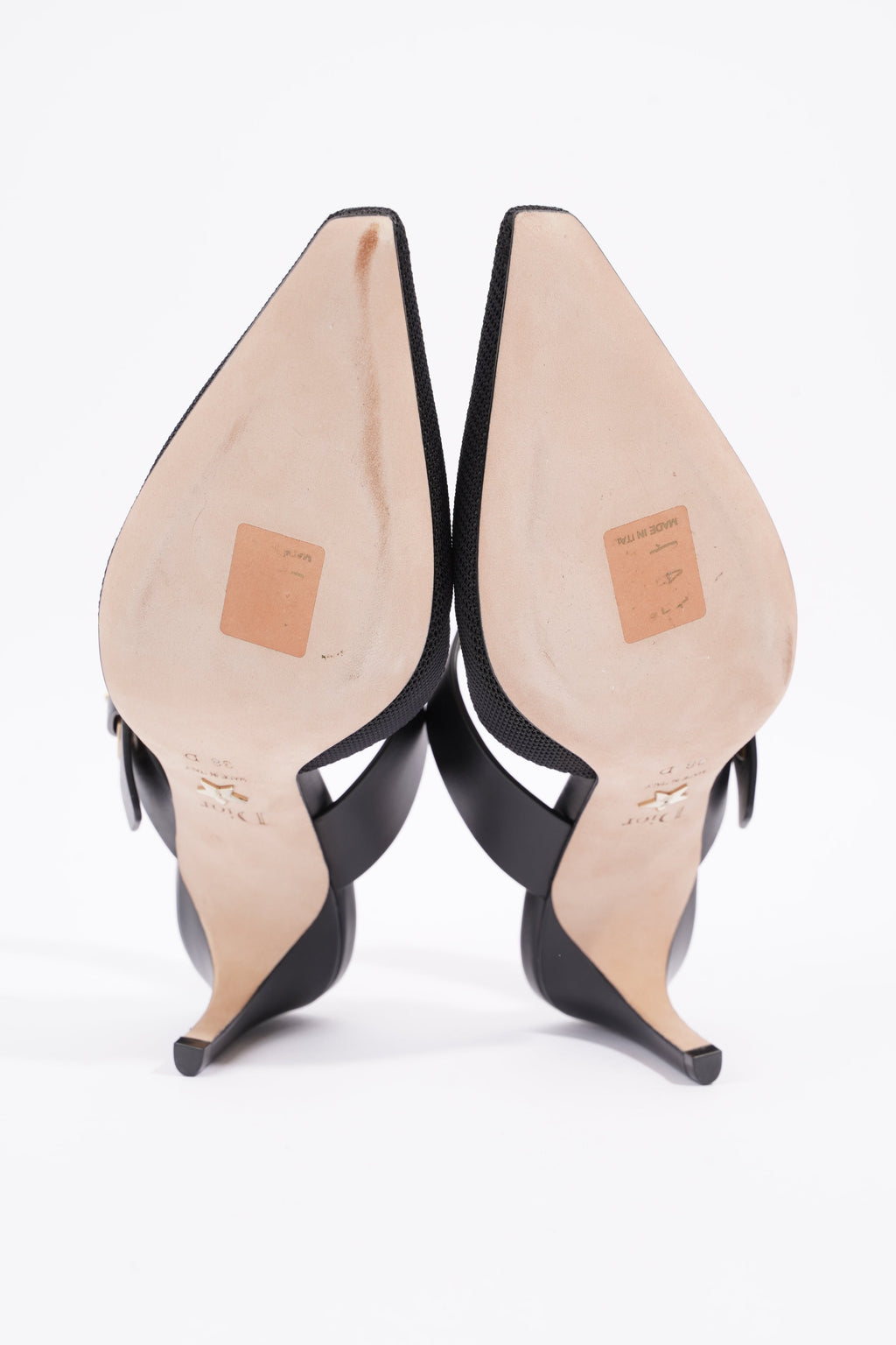Christian Dior Womens D-Dior Pump 65 Black / Gold EU 38 / UK 5