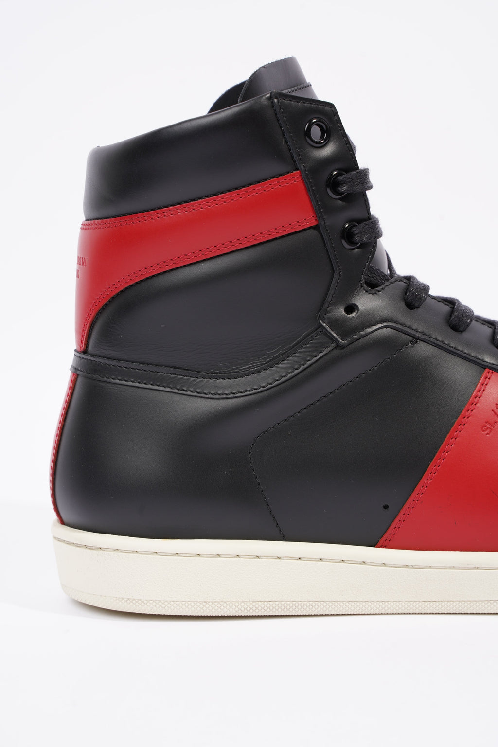 Saint Laurent Mens YSL10 High Sneaker Black / Red EU 44 / UK 10