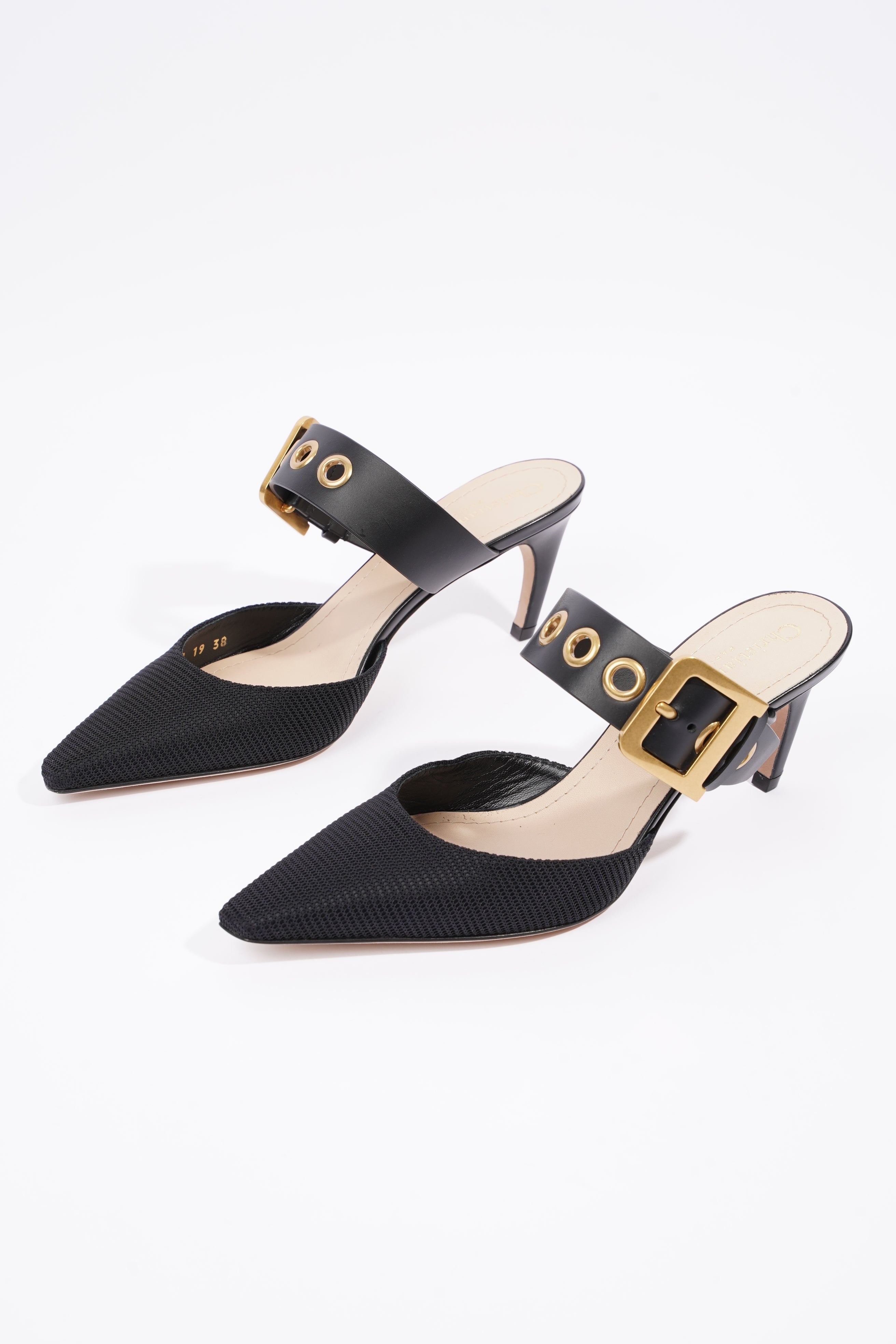 Christian Dior Womens D-Dior Pump 65 Black / Gold EU 38 / UK 5