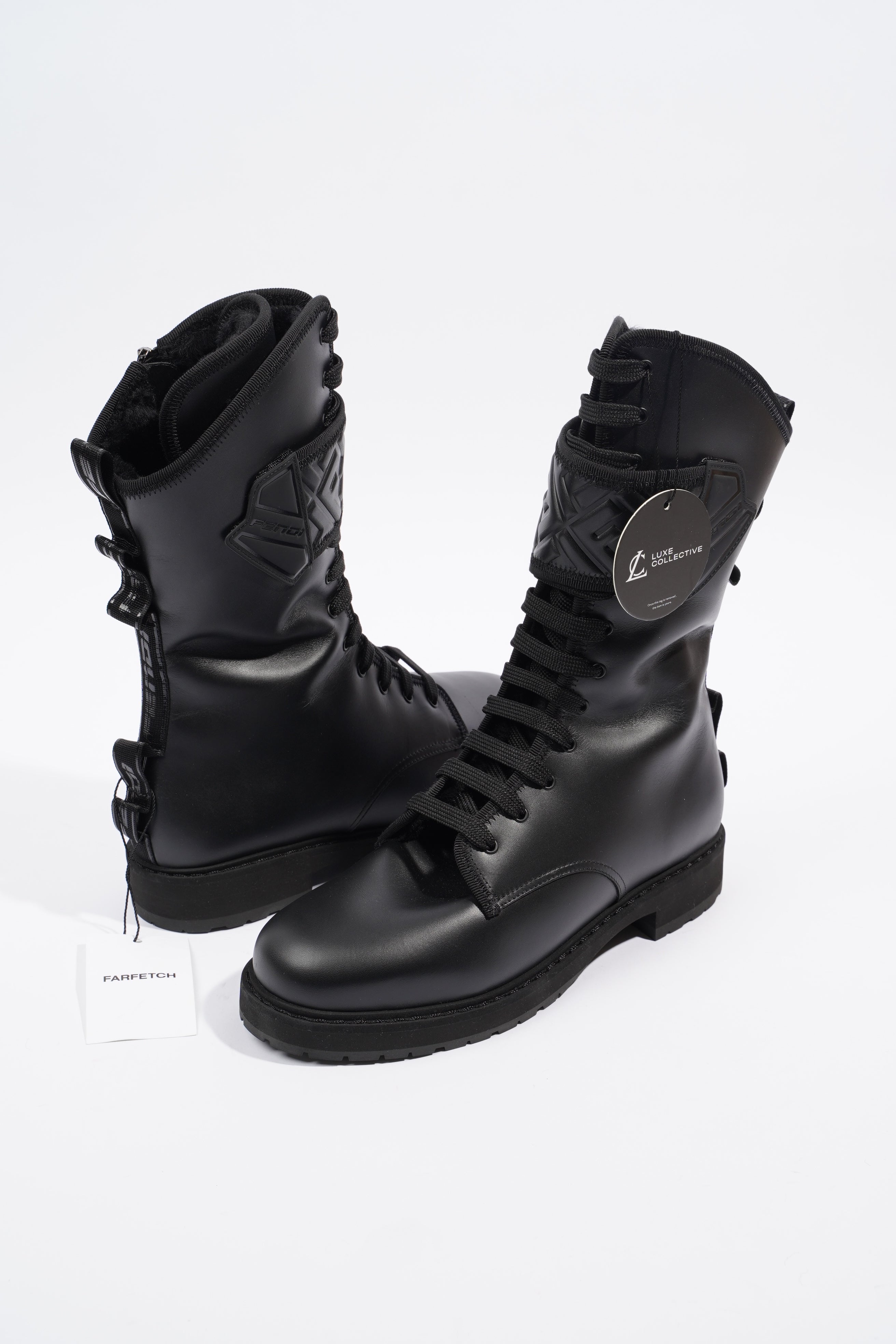 Fendi Womens Biker Boot Black Leather EU 39 / UK 6