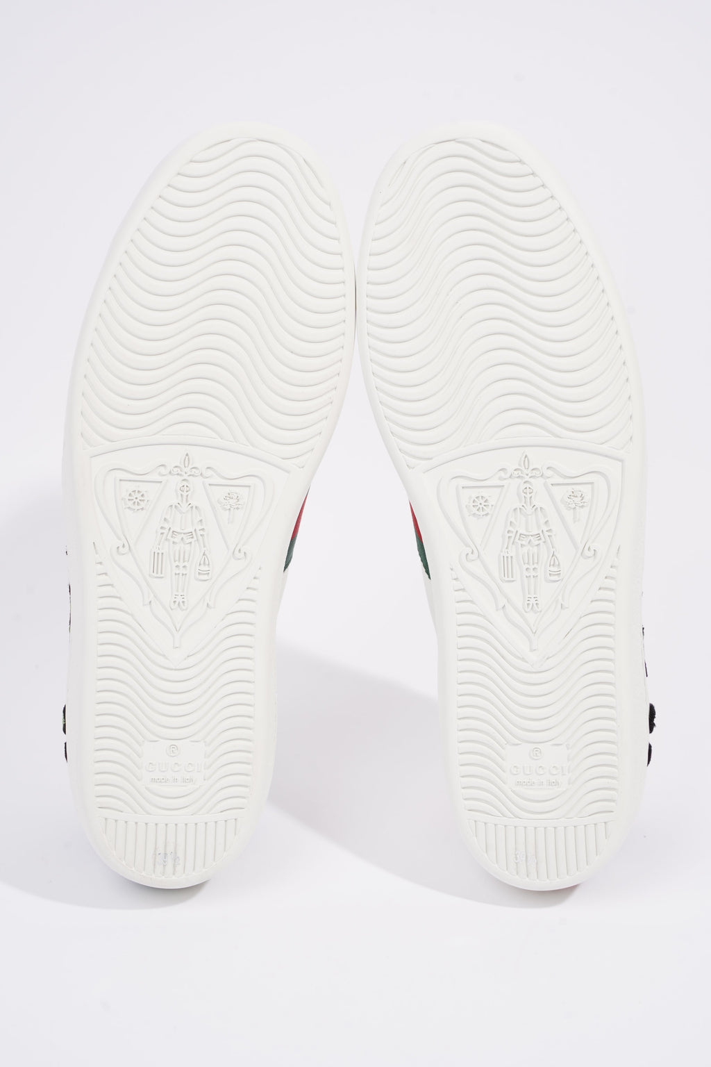 Gucci Womens Foral Ace Sneakers White EU 39.5 / UK 6.5
