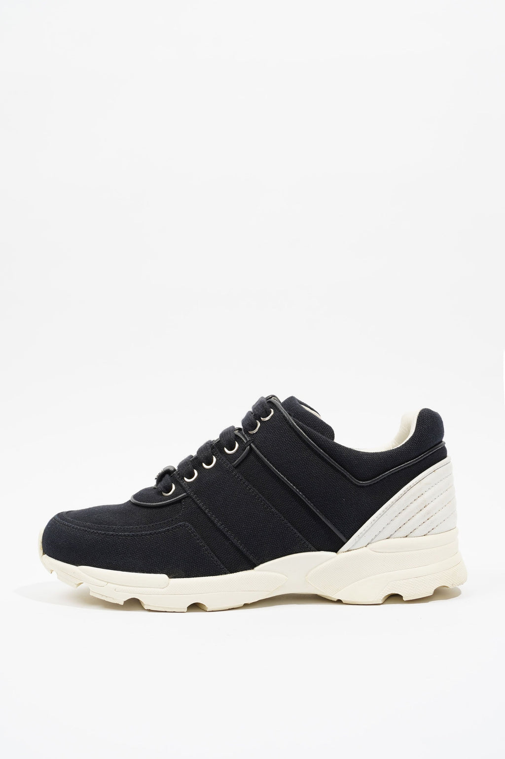Chanel Womens Tennis Trainer Black / White EU 37 / UK 4