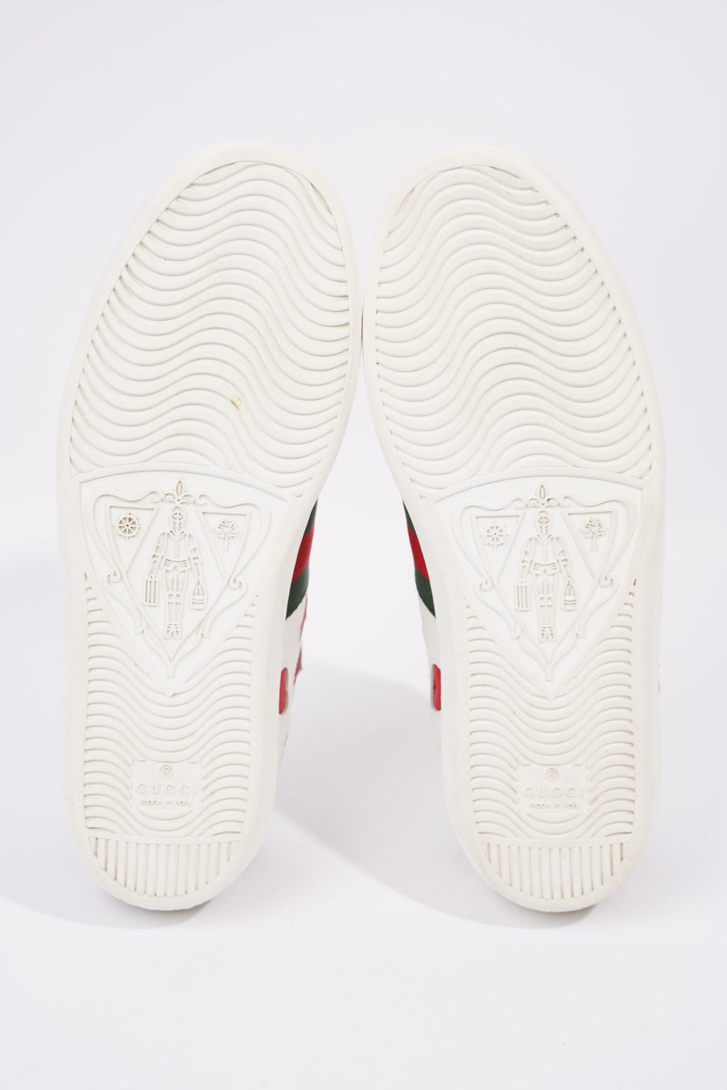 Gucci Womens Ace Hearts White / Green / Red EU 37 / UK 4