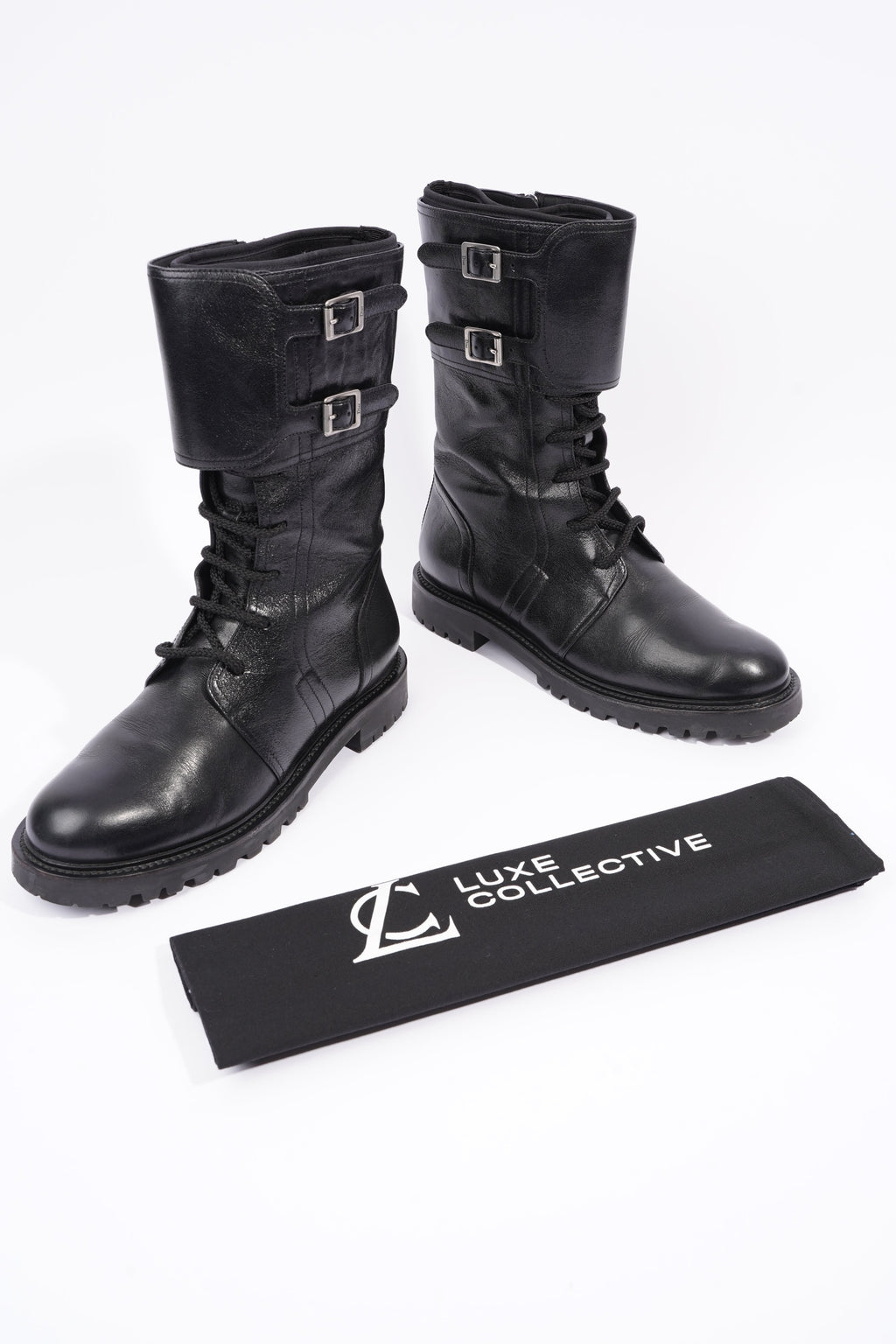 Christian Dior Womens Leather Biker Boots Black EU 40 / UK 7