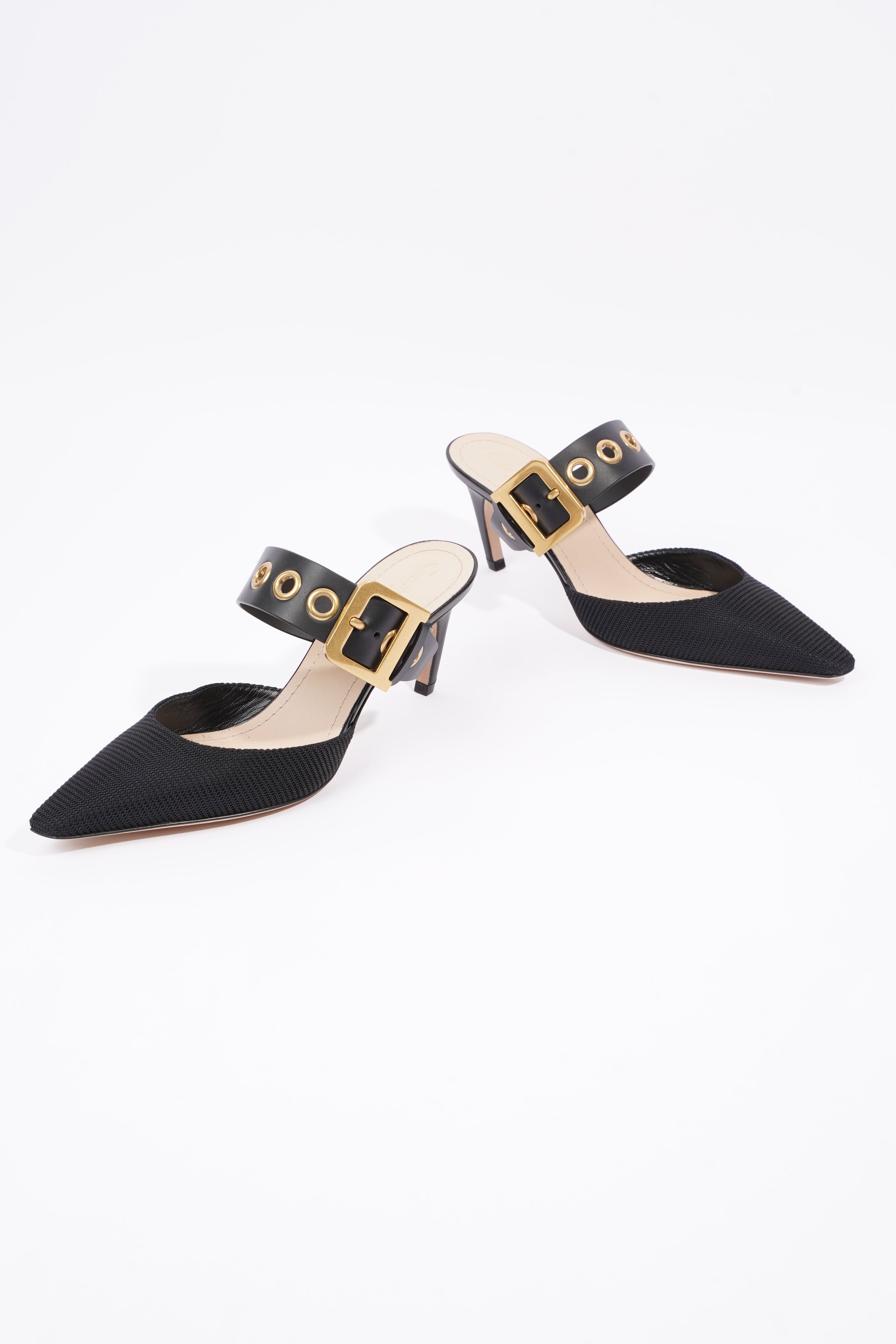 Christian Dior Womens D-Dior Pump 65 Black / Gold EU 38 / UK 5