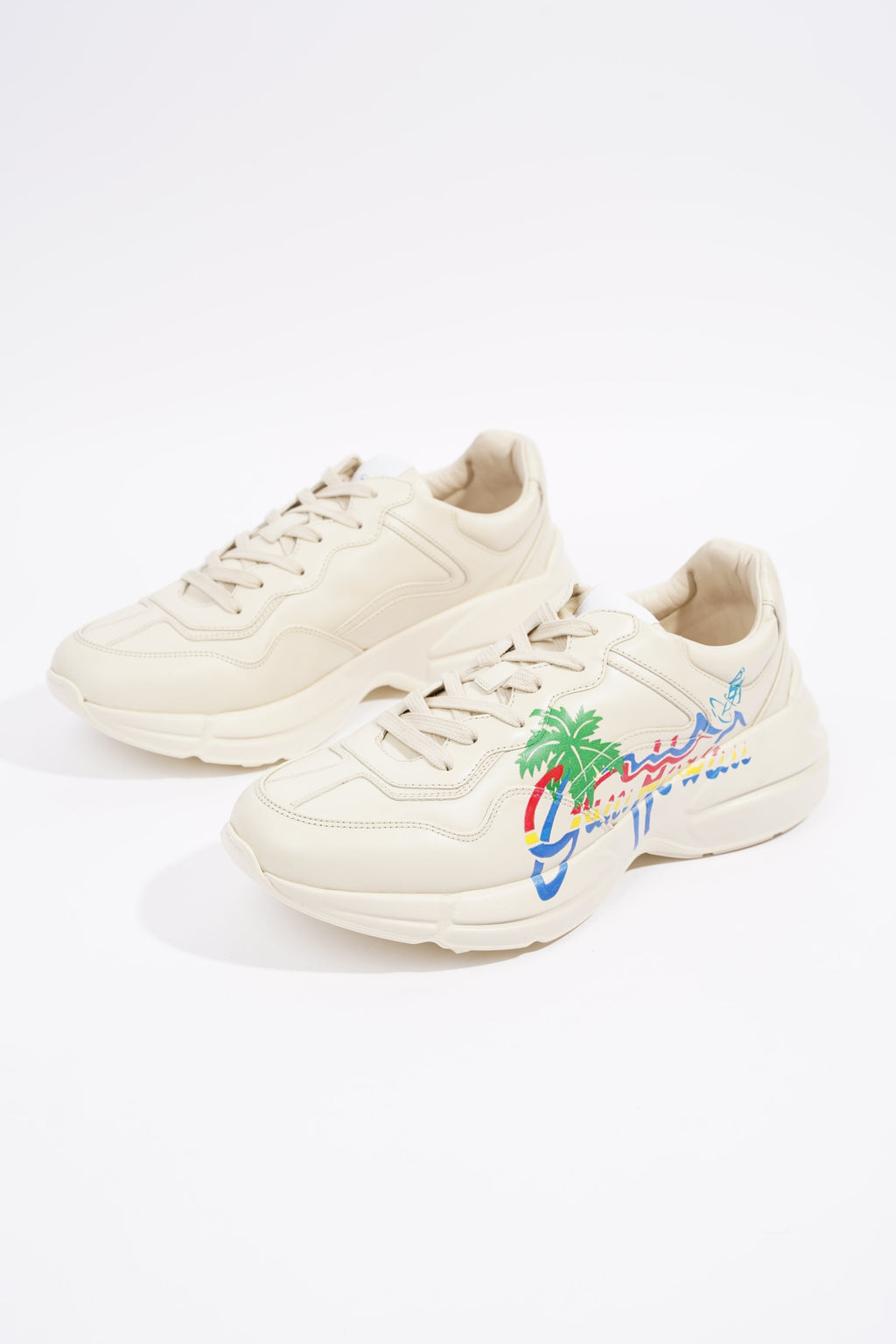 Gucci Mens Rhyton Ivory / Hawaii Print EU 42.5 / UK 8.5