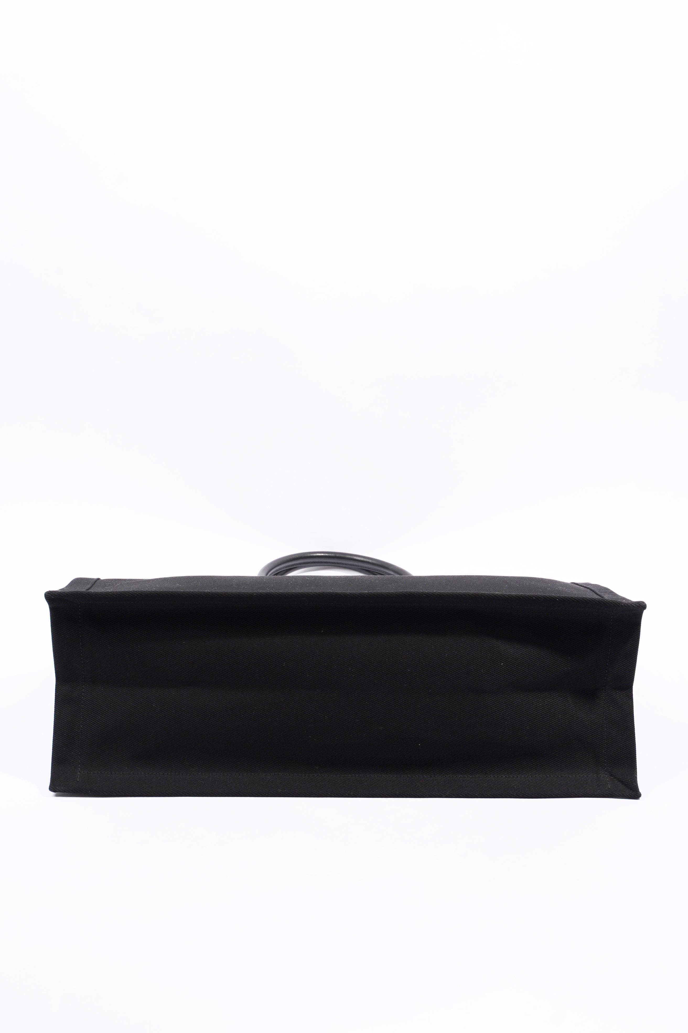 Saint Laurent Rive Gauche Tote Black Canvas Large