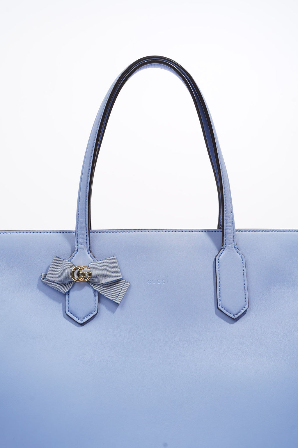 Gucci Womens Ribbon Tote Bag Blue