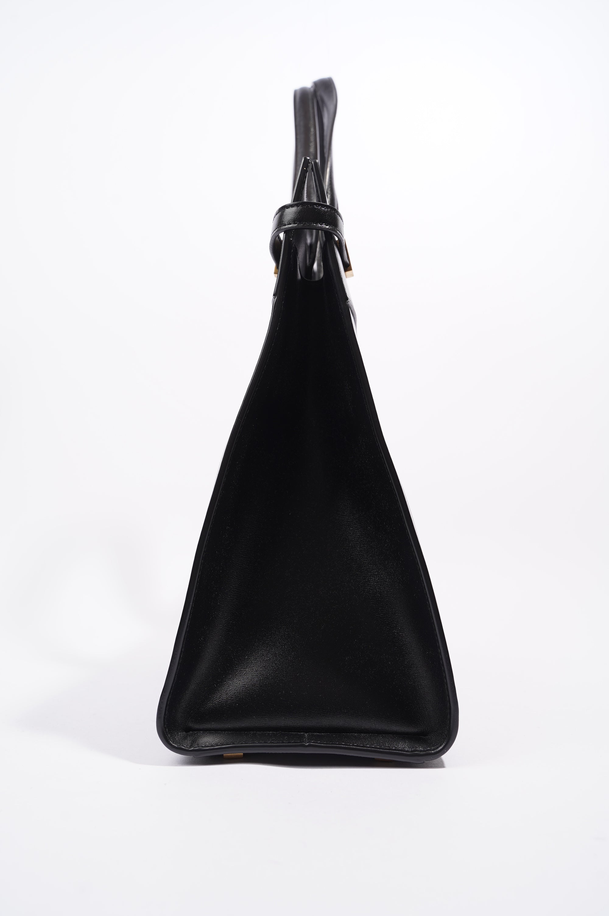 Saint Laurent Womens Manhattan Shopping Bag Black Gold Medium