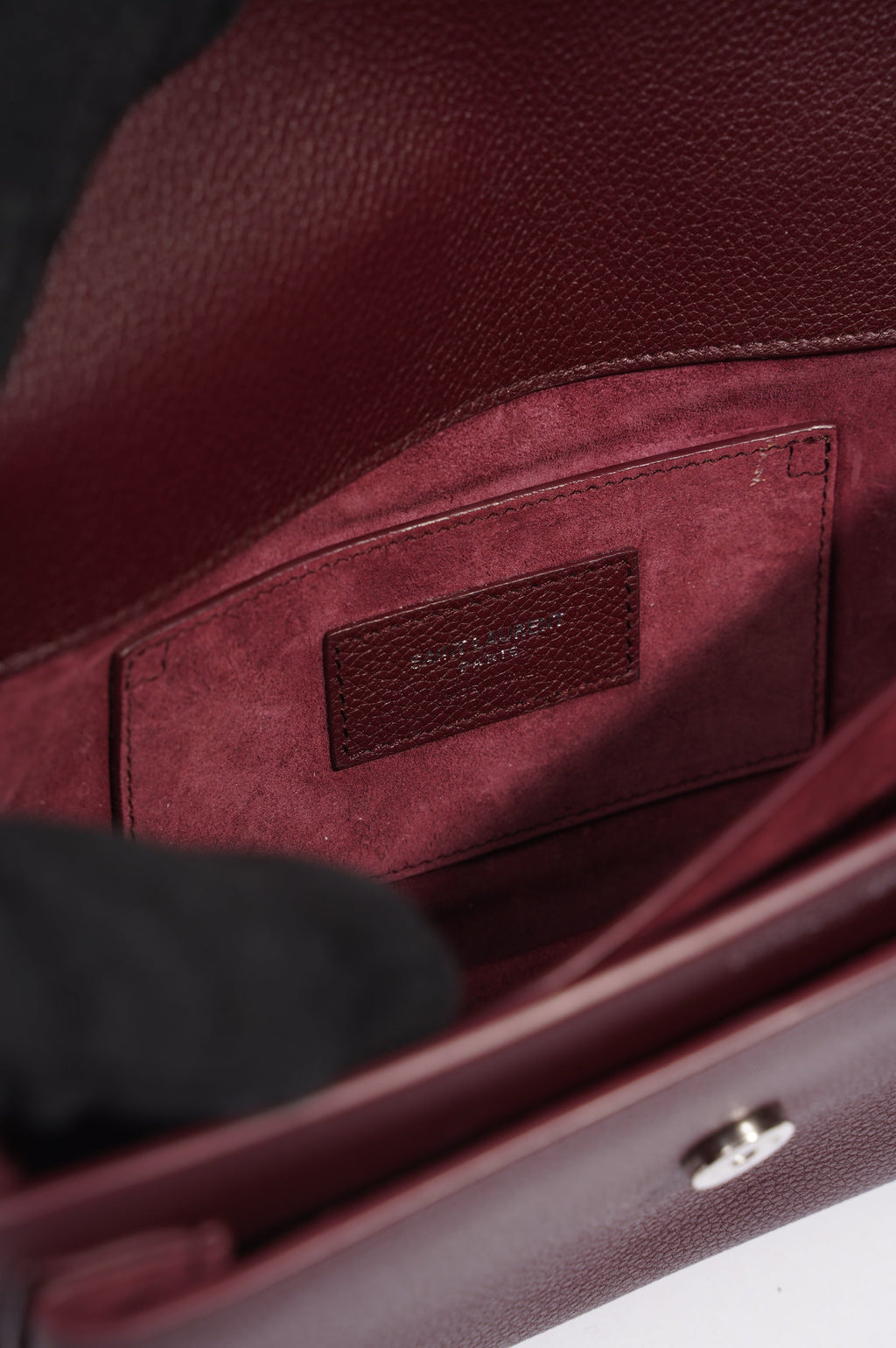 Saint Laurent Womens Sunset Burgundy Leather Medium