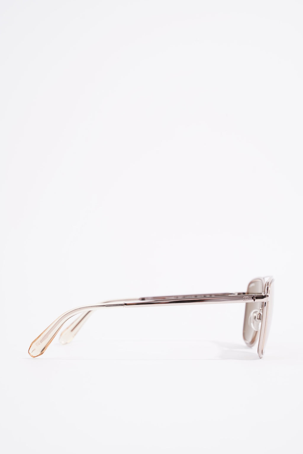 Chanel Metal Pilot Sunglasses Rose Gold Metal Acetate 140