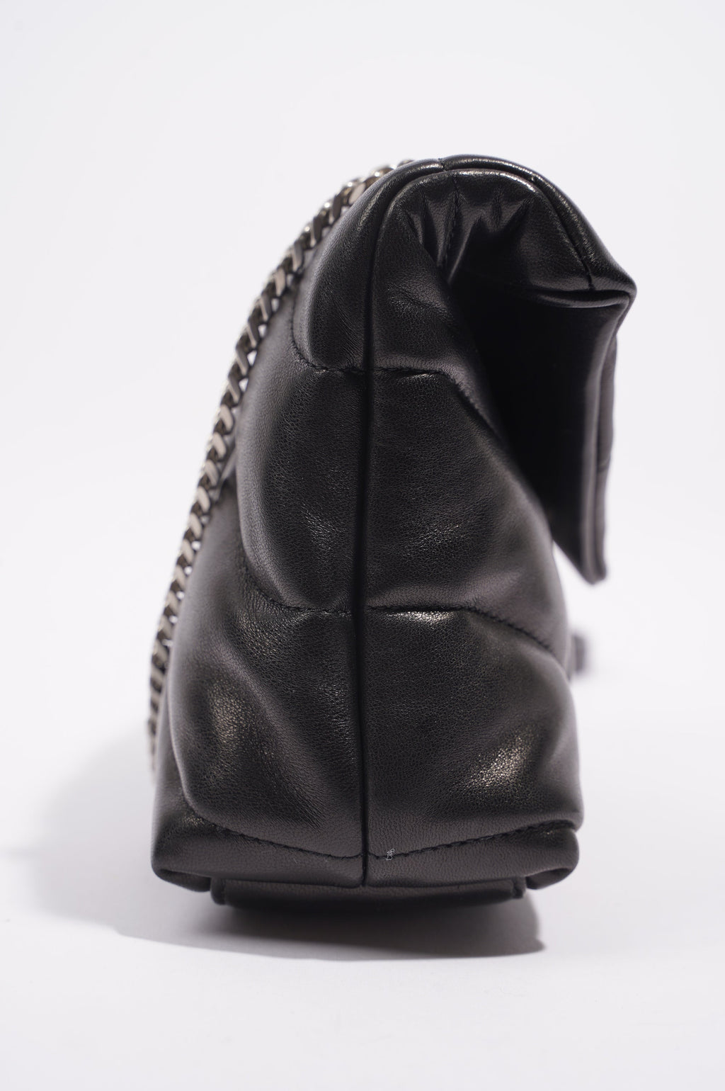 Saint Laurent Womens Lou Lou Puffer Crossbody Bag Black Leather Toy