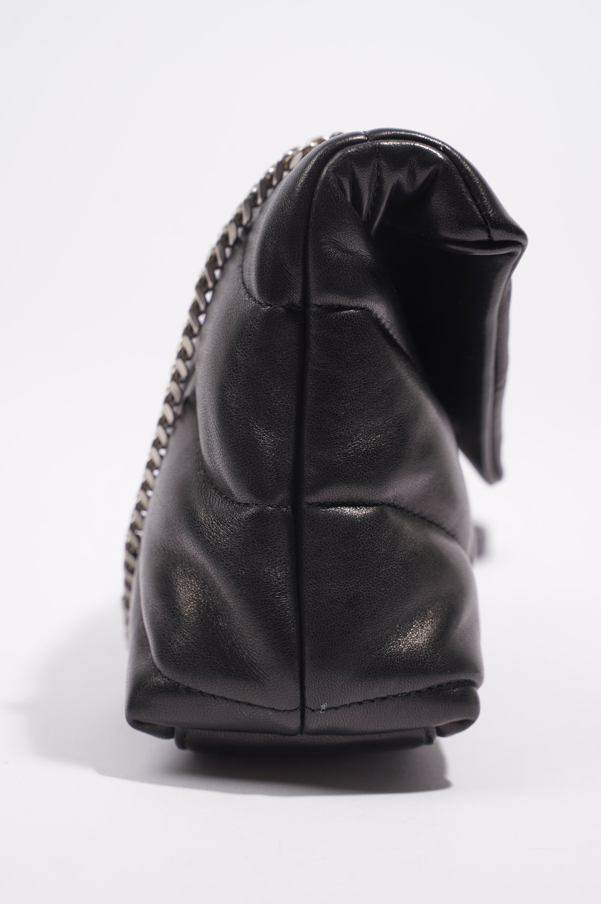 Saint Laurent Womens Lou Lou Puffer Crossbody Bag Black Leather Toy