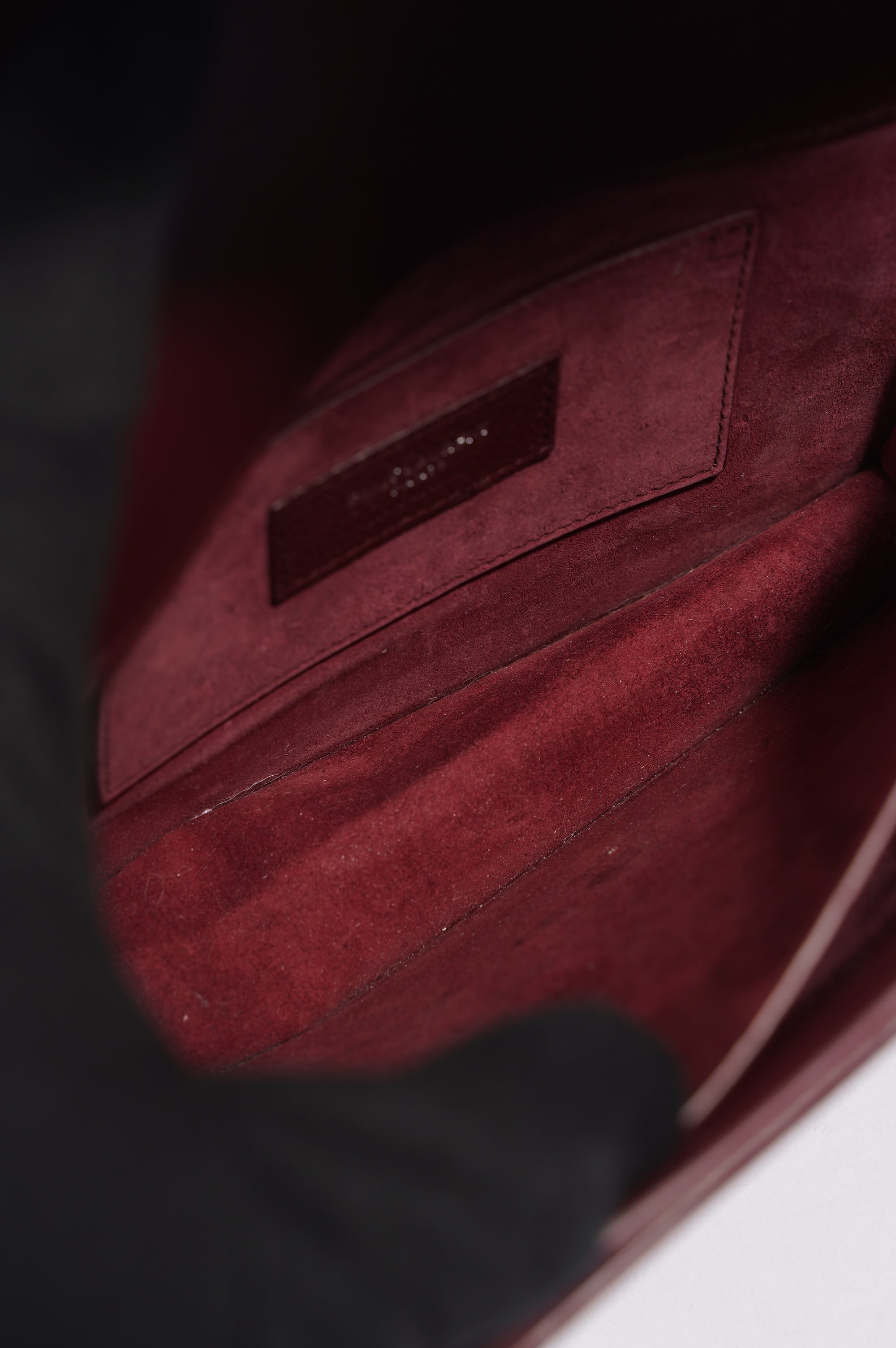 Saint Laurent Womens Sunset Burgundy Leather Medium