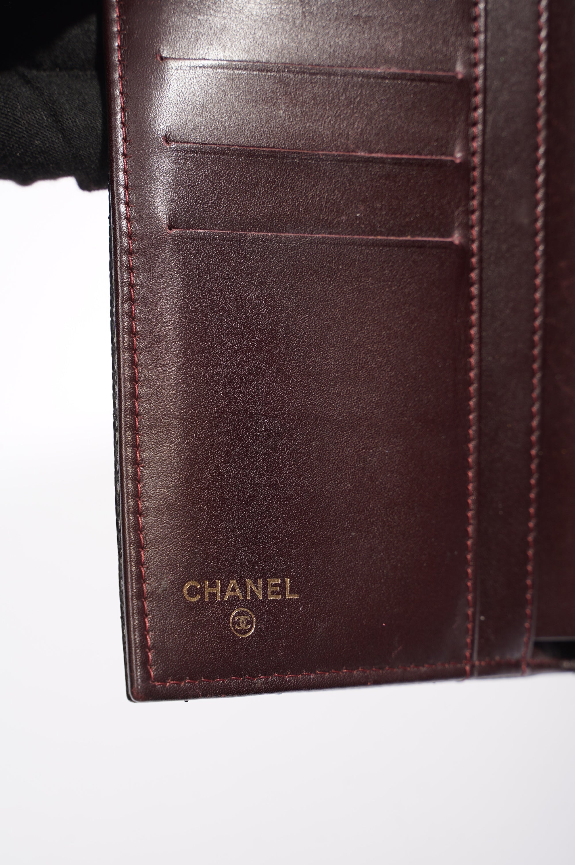 Chanel Quilted Classic Flap Wallet Black Caviar Leather
