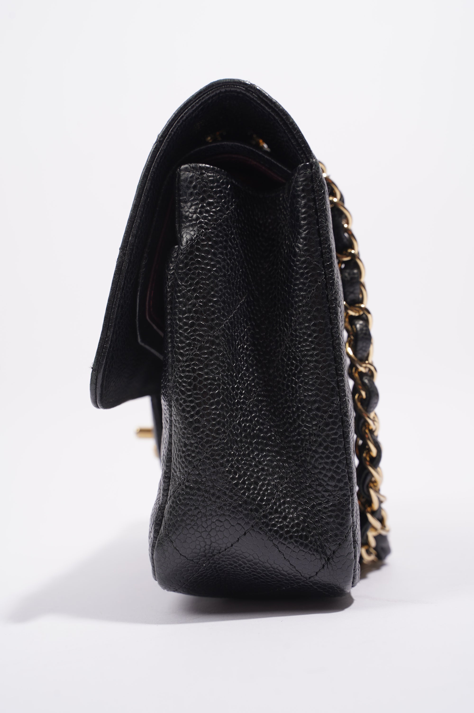 Chanel Womens Classic Flap Black Caviar Medium