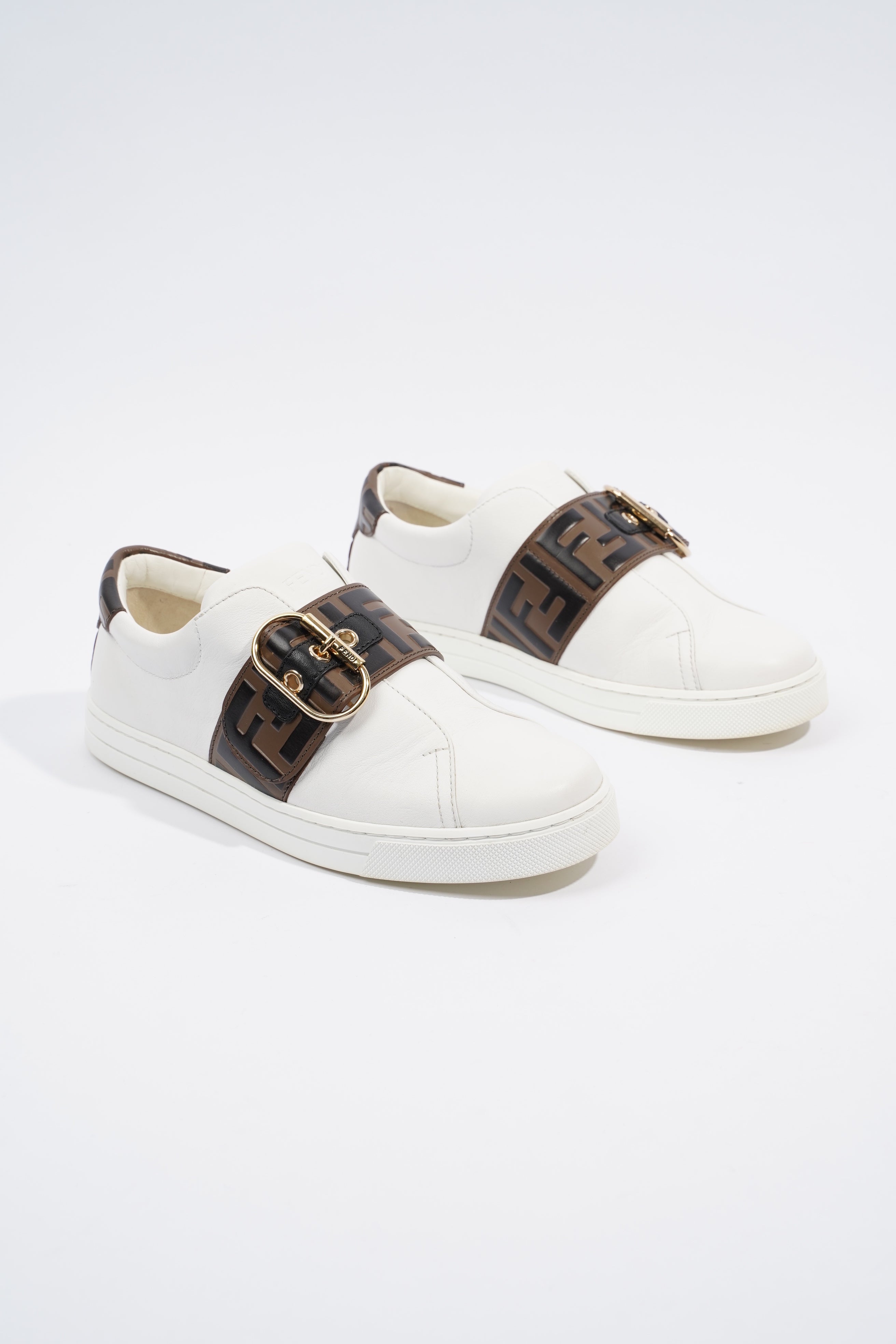Fendi FF Band Tennis Sneaker White Zucca EU 36 / UK 3