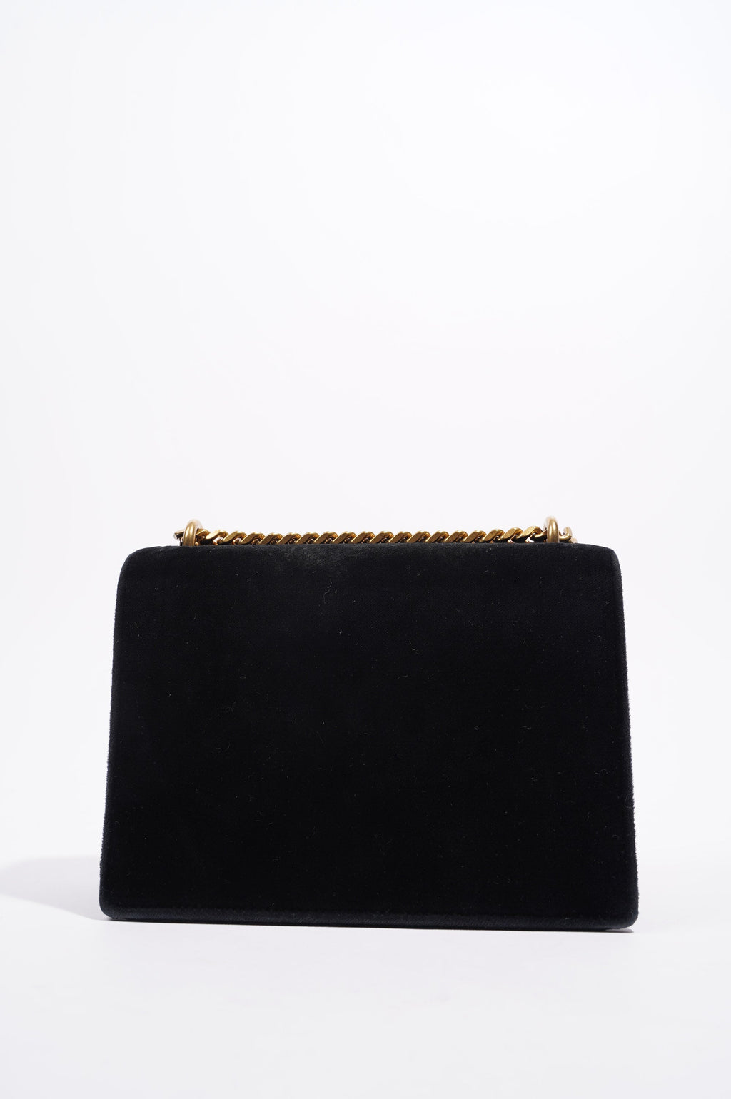Saint Laurent Womens Sunset Black Velvet Small