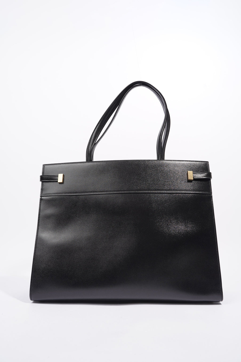 Saint Laurent Womens Manhattan Shopping Bag Black Gold Medium