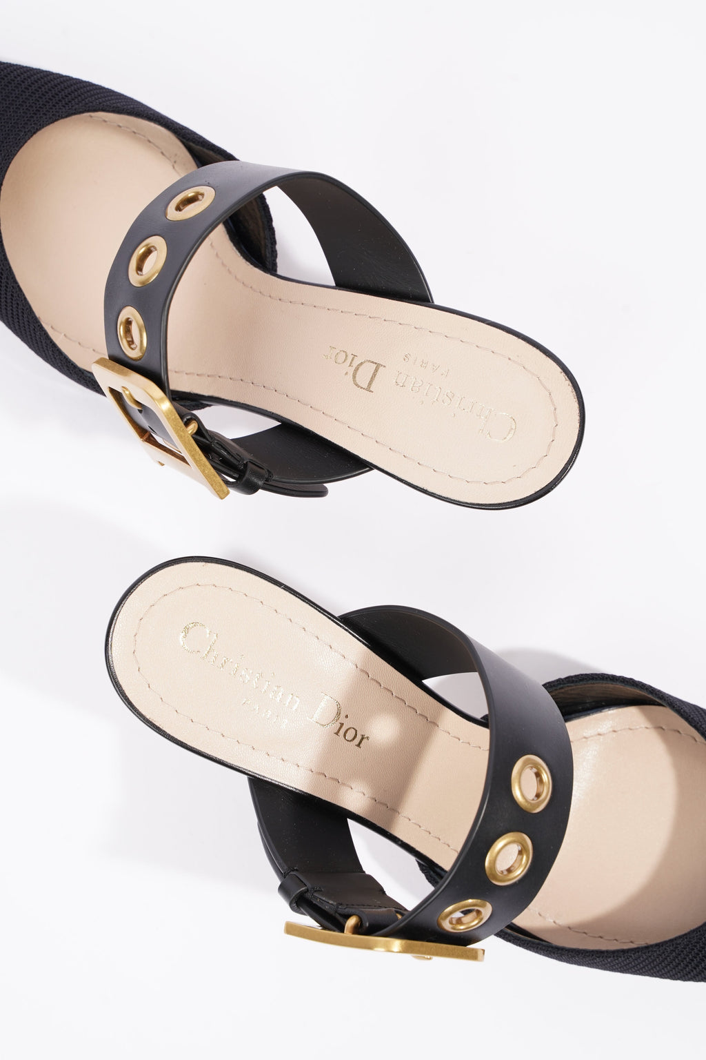 Christian Dior Womens D-Dior Pump 65 Black / Gold EU 38 / UK 5