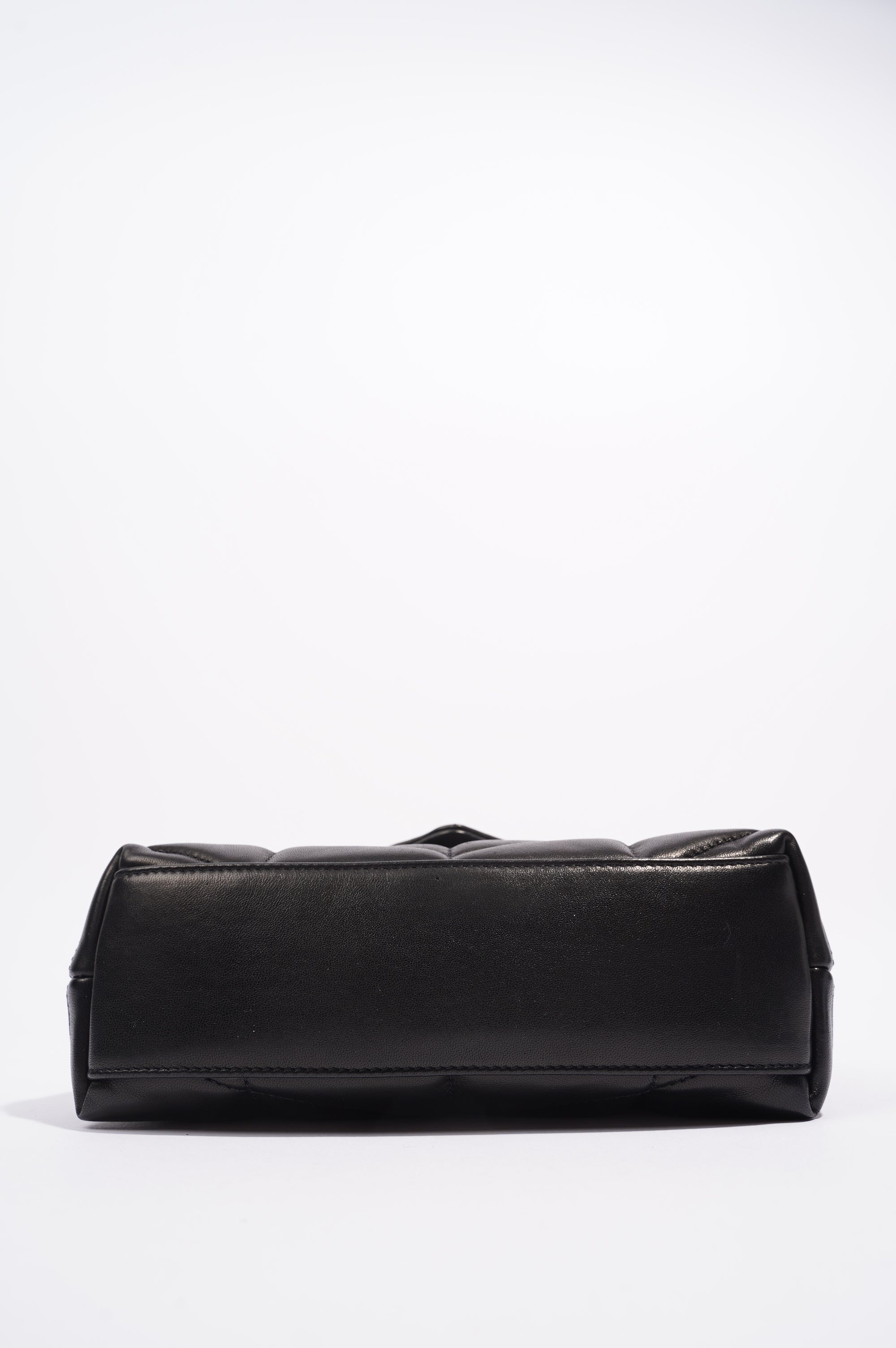 Saint Laurent Womens Lou Lou Puffer Crossbody Bag Black Leather Toy