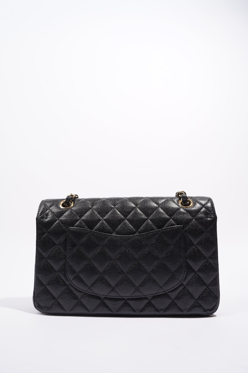 Chanel Womens Classic Flap Black Caviar Medium