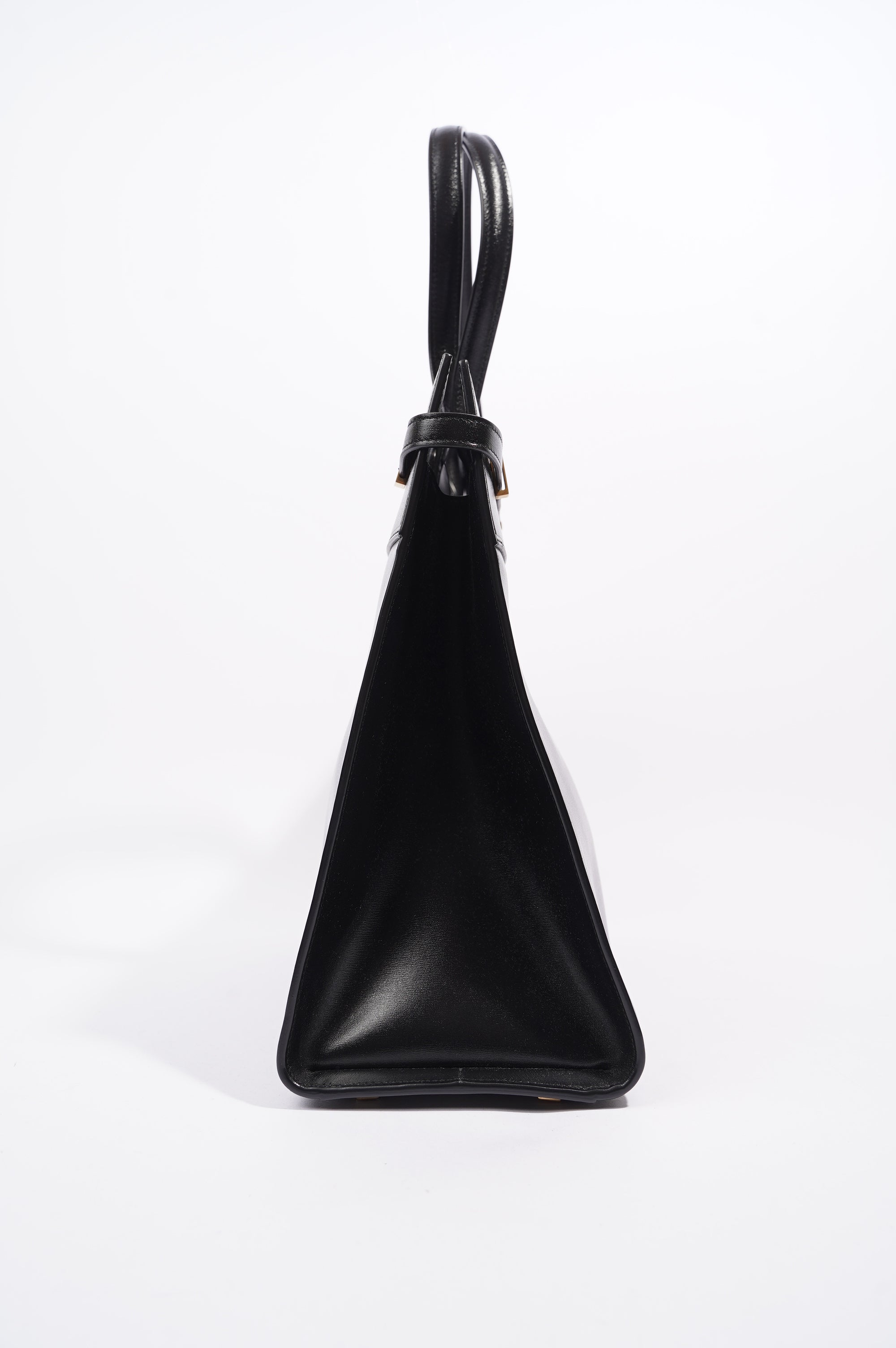 Saint Laurent Womens Manhattan Shopping Bag Black Gold Medium