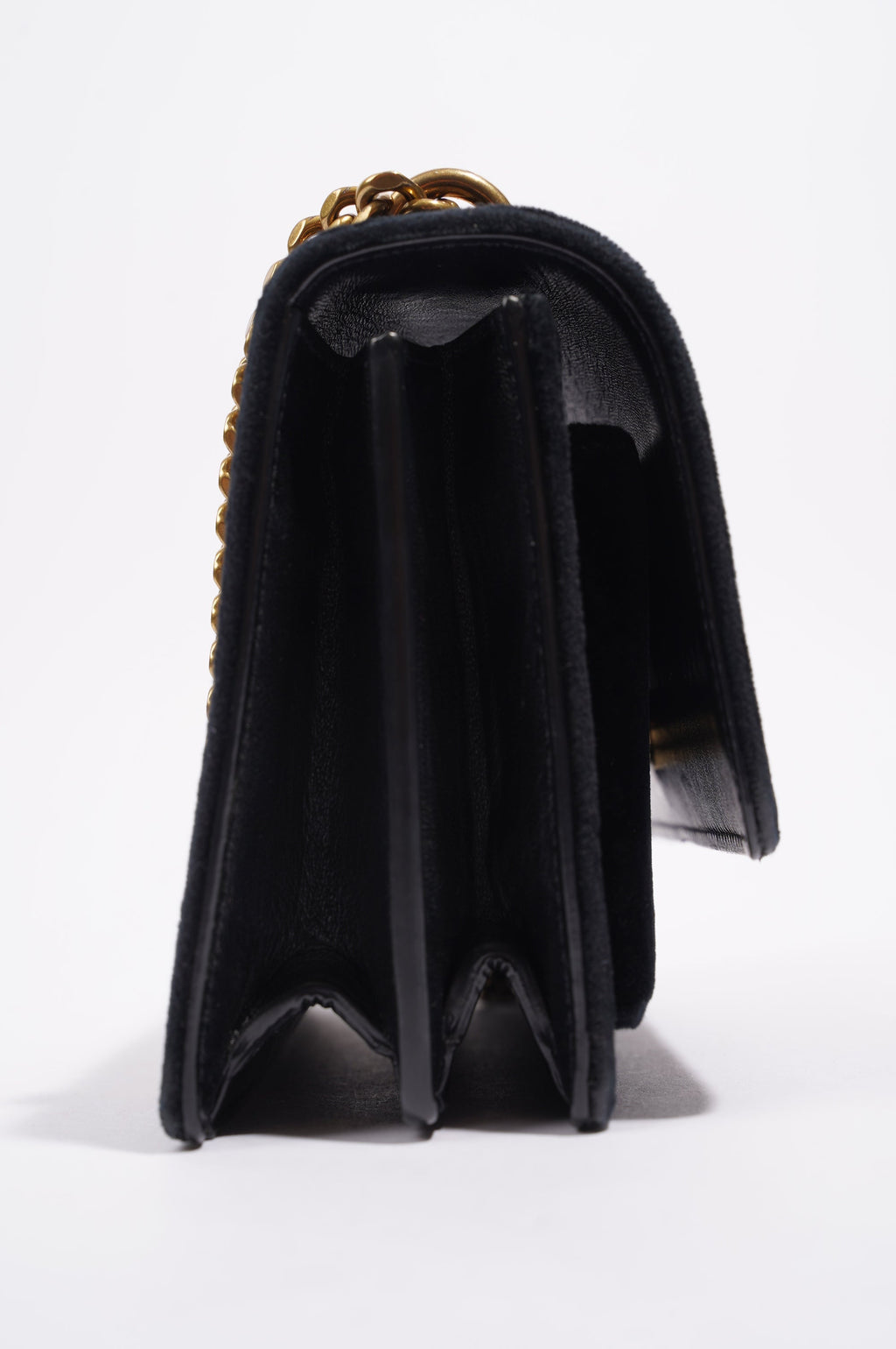 Saint Laurent Womens Sunset Black Velvet Small
