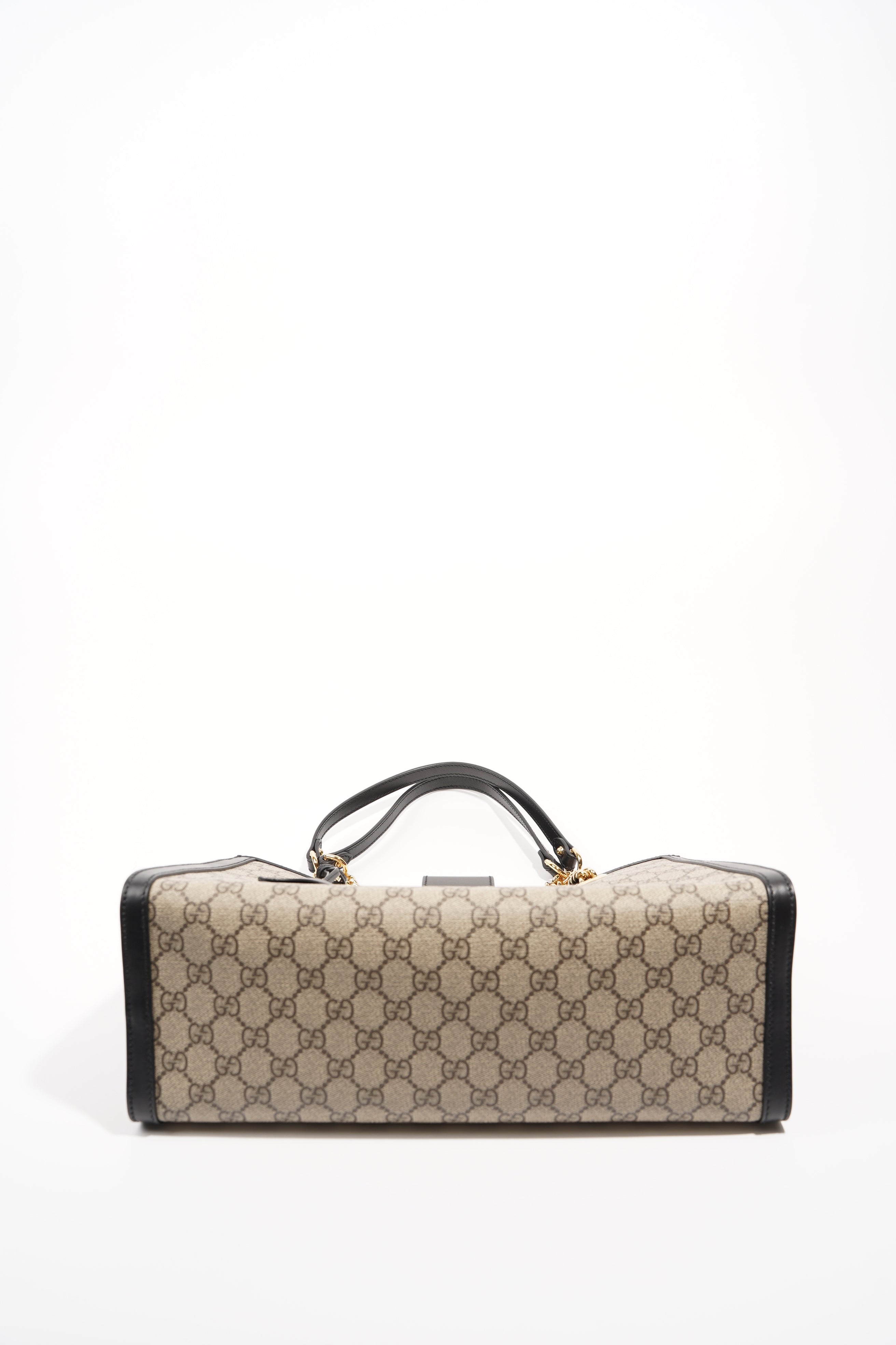 Gucci Womens Padlock Bag Supreme Black Medium
