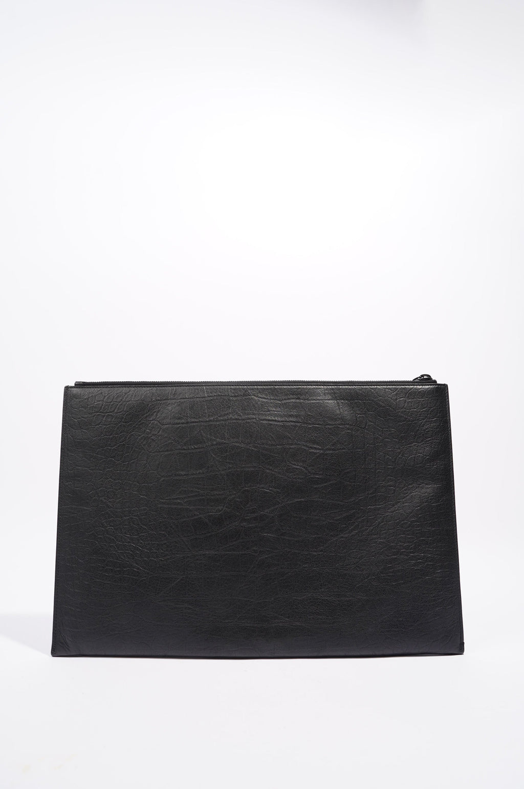 Saint Laurent Womens Clutch Black Leather Large