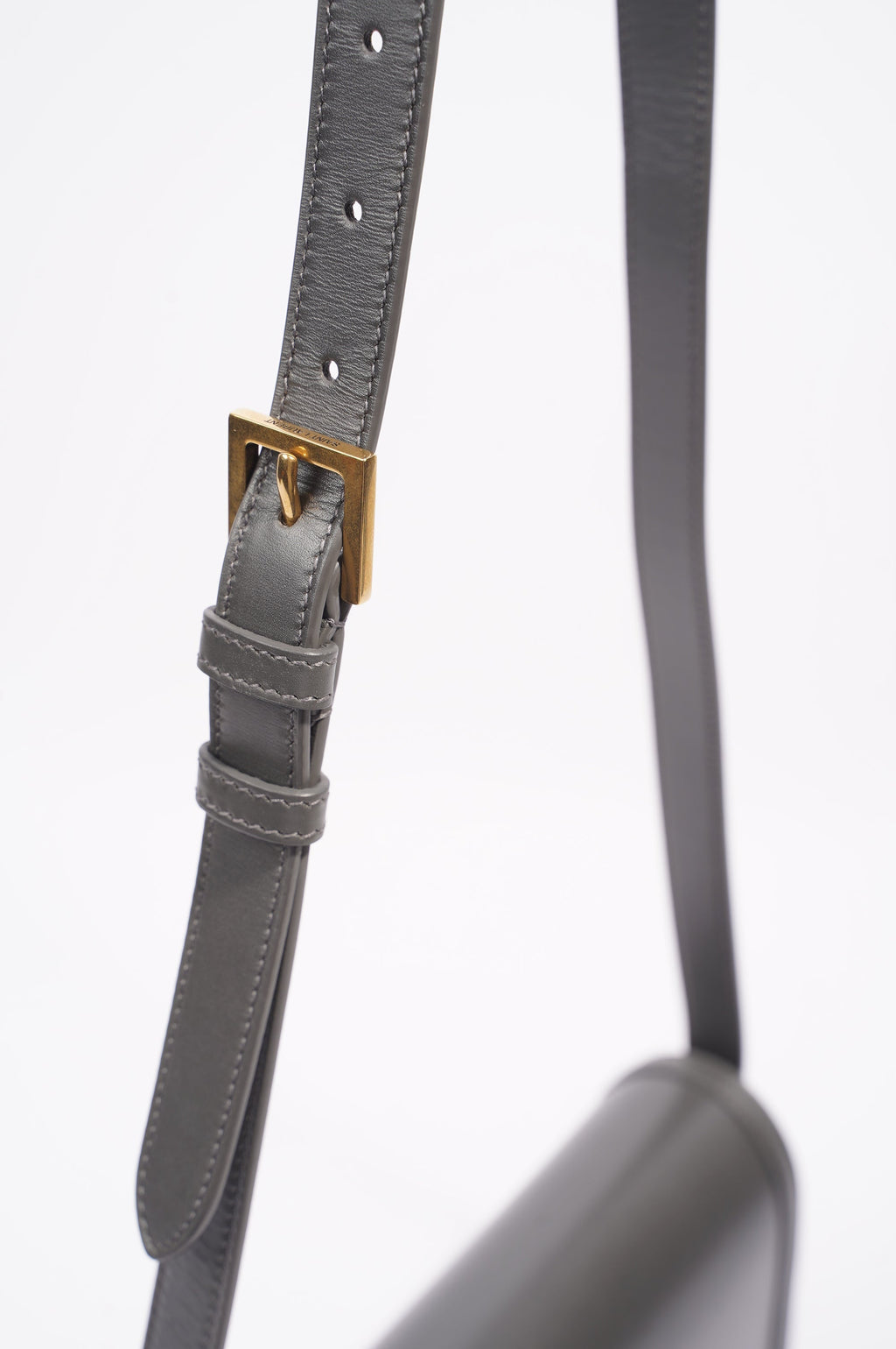 Saint Laurent Solferino Satchel Grey Leather Medium