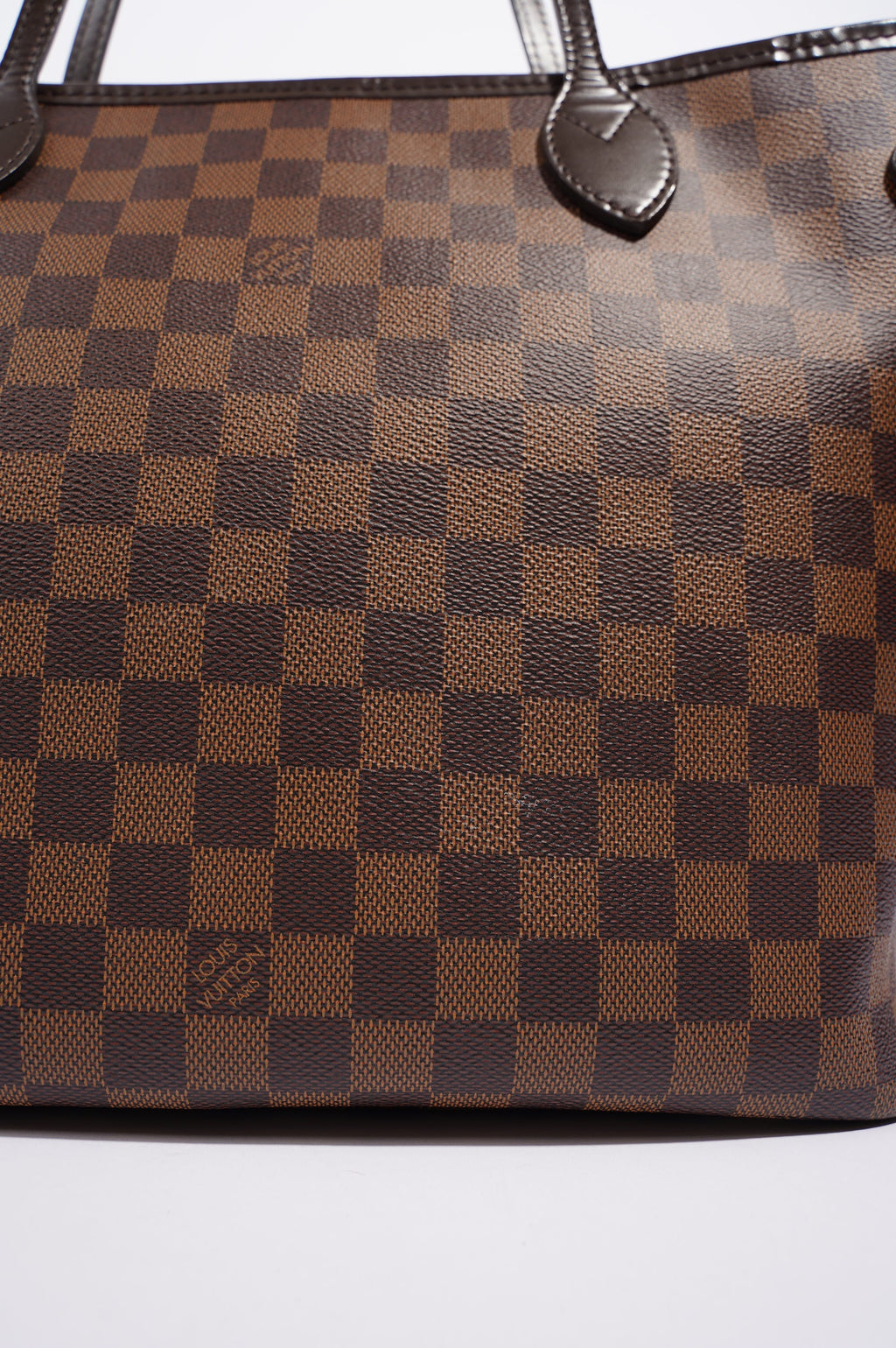 Louis Vuitton Womens Neverfull Bag Damier Ebene Canvas MM