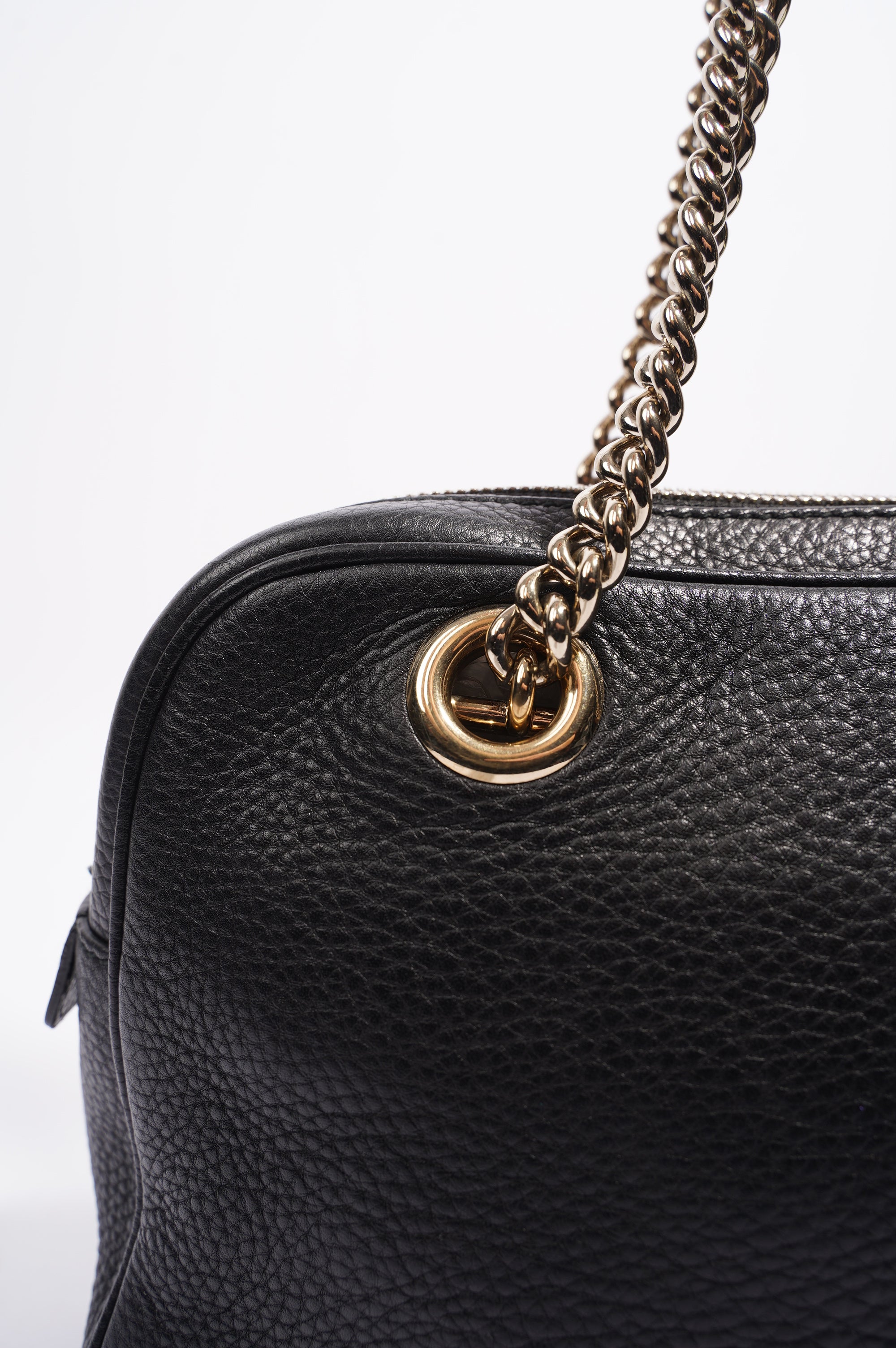 Gucci Soho Chain Bag Black Leather Medium