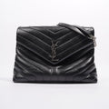 Saint Laurent Womens Lou Lou Bag Black Leather Medium