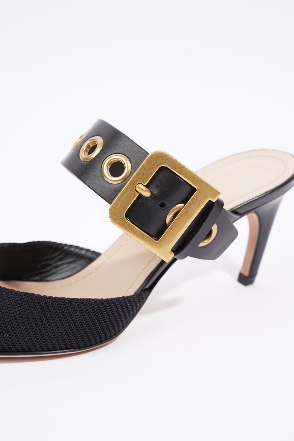 Christian Dior Womens D-Dior Pump 65 Black / Gold EU 38 / UK 5