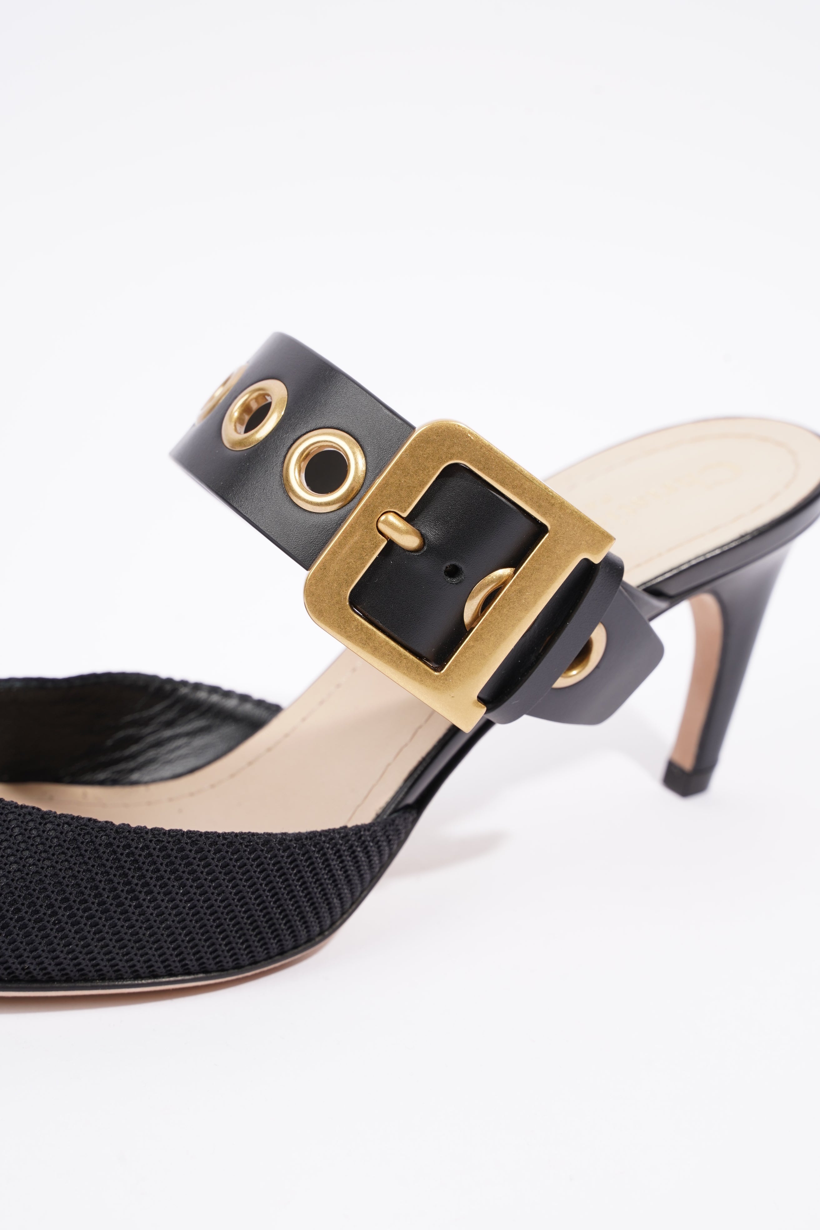 Christian Dior Womens D-Dior Pump 65 Black / Gold EU 38 / UK 5