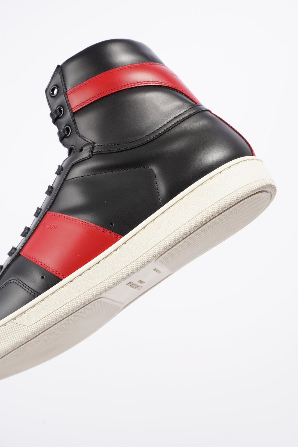 Saint Laurent Mens YSL10 High Sneaker Black / Red EU 44 / UK 10