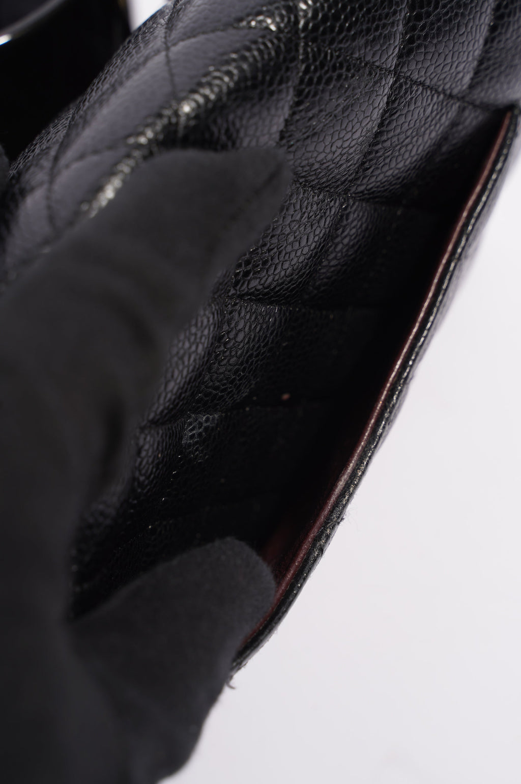 Chanel Womens Classic Flap Black Caviar Medium