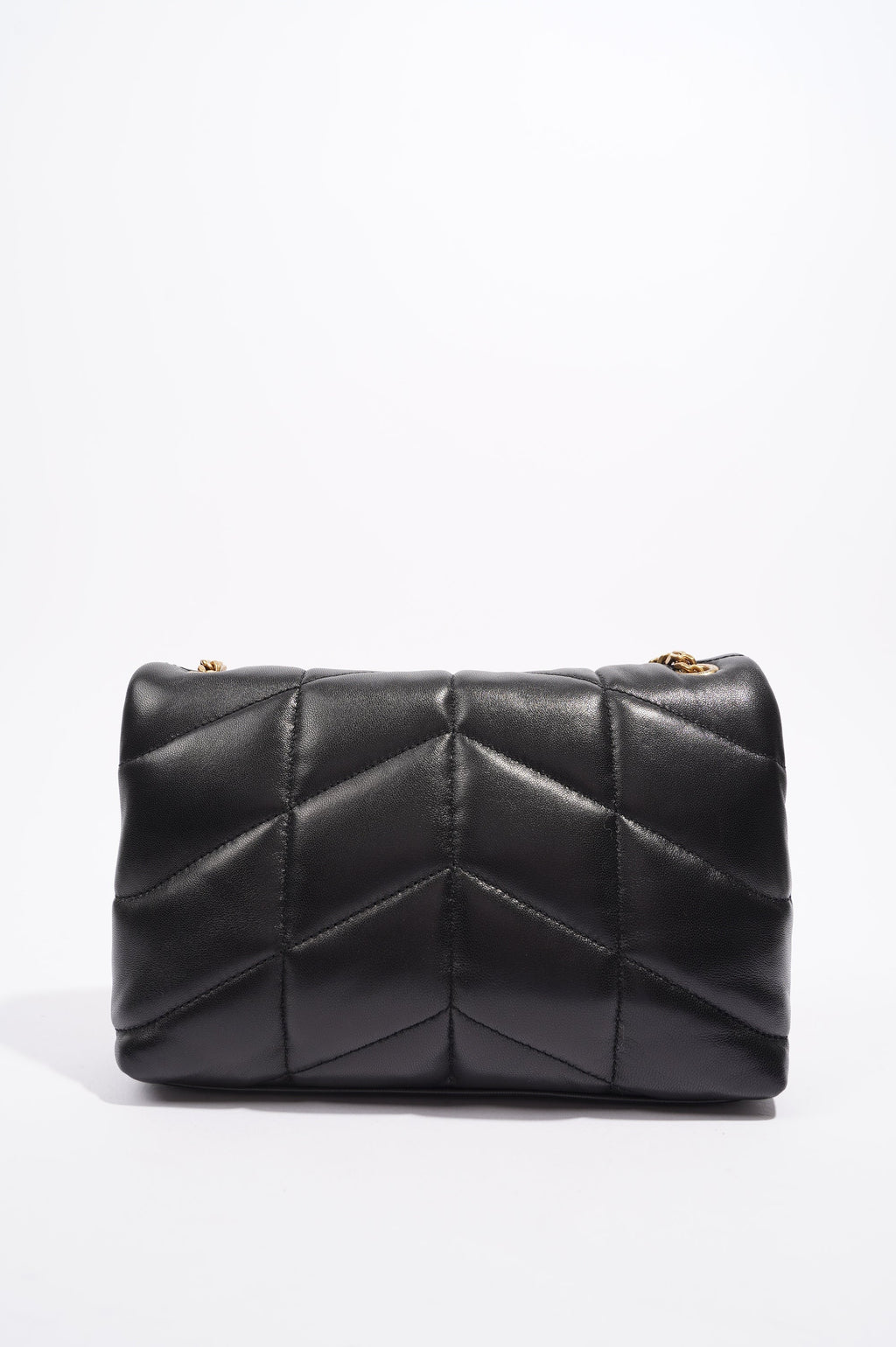 Saint Laurent Womens Loulou Toy Puffer Bag Black