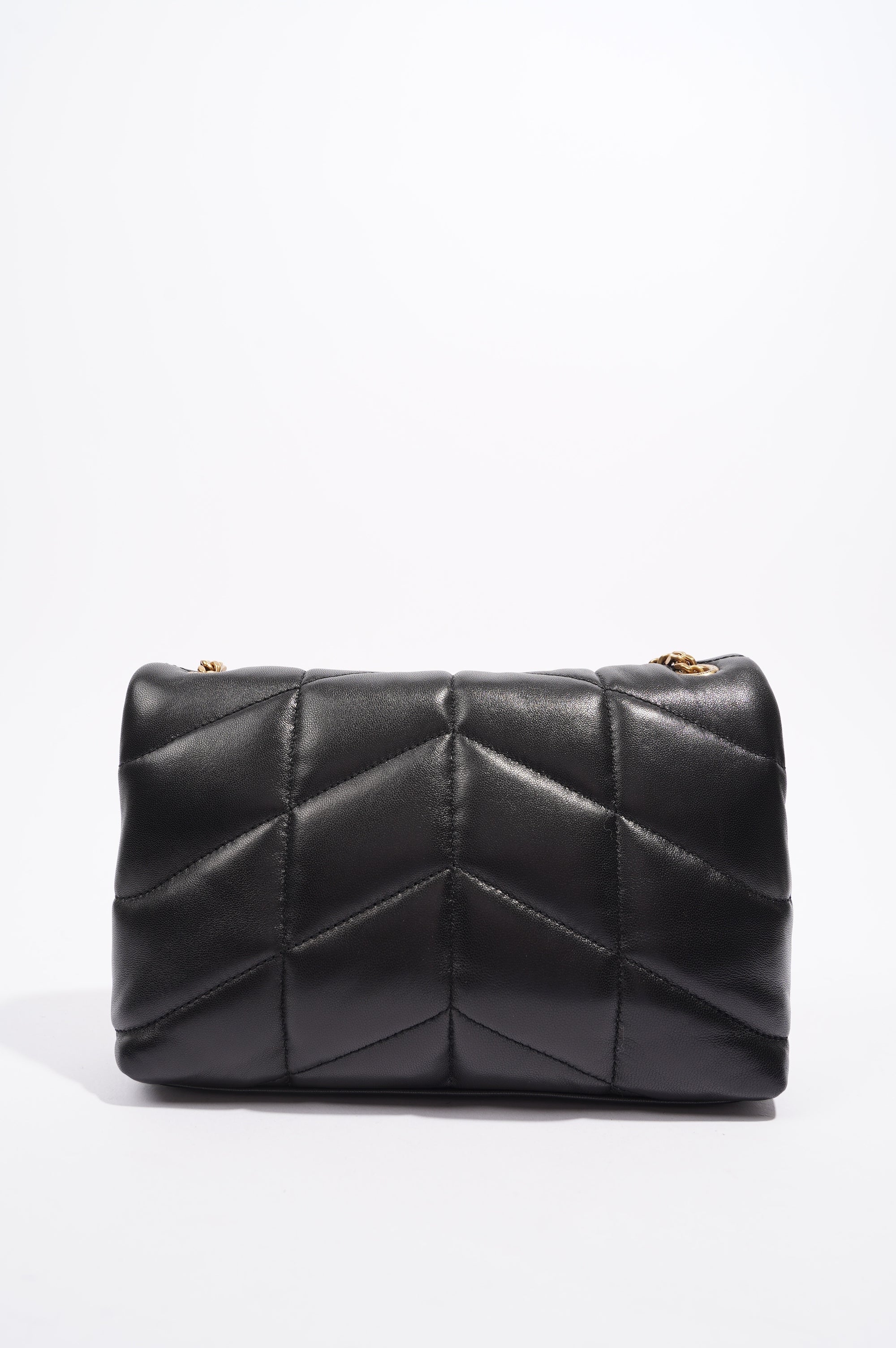 Saint Laurent Womens Loulou Toy Puffer Bag Black